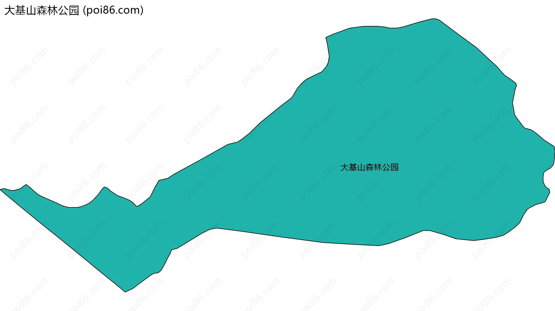 大基山森林公园边界地图