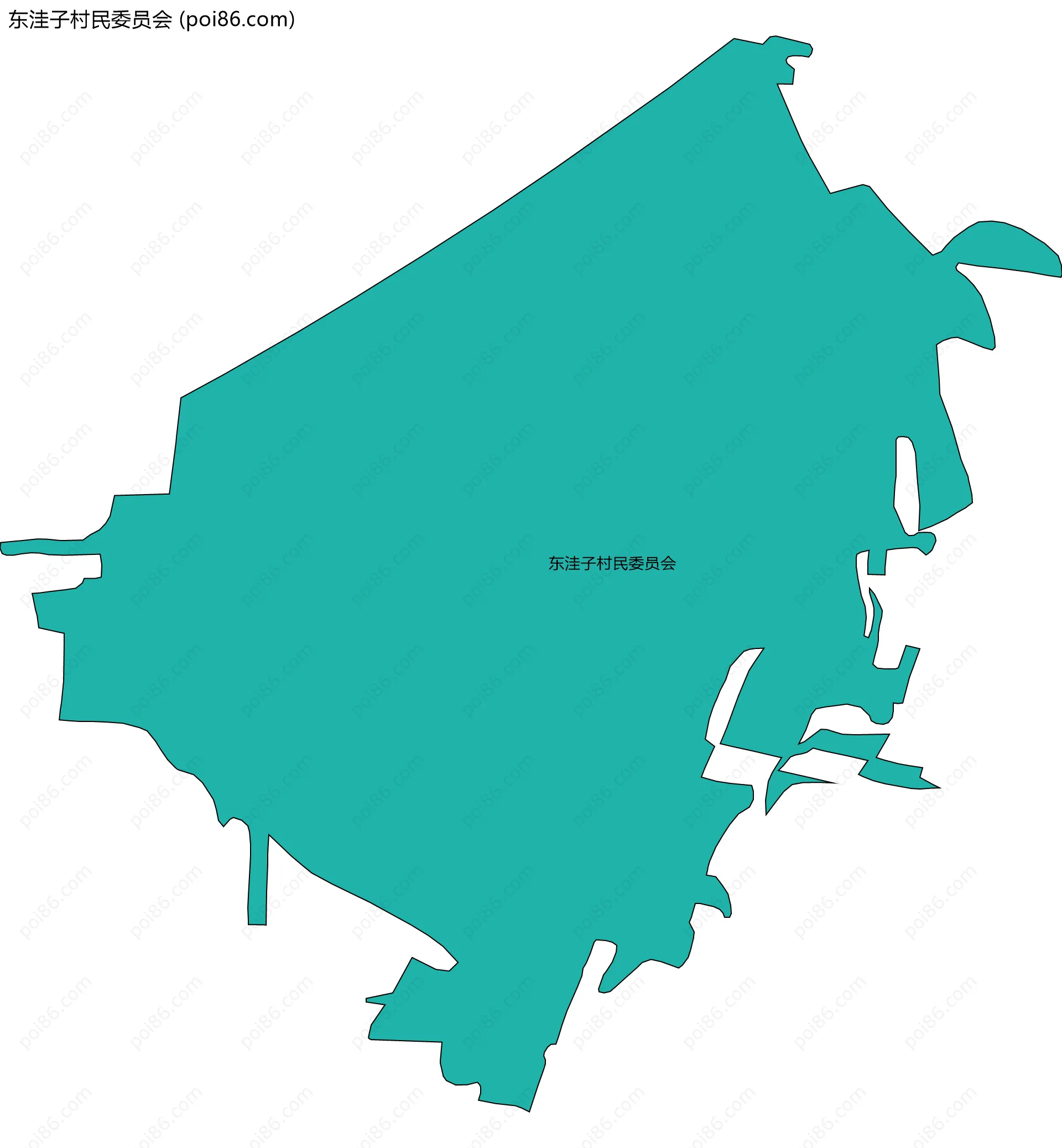 东洼子村民委员会边界地图