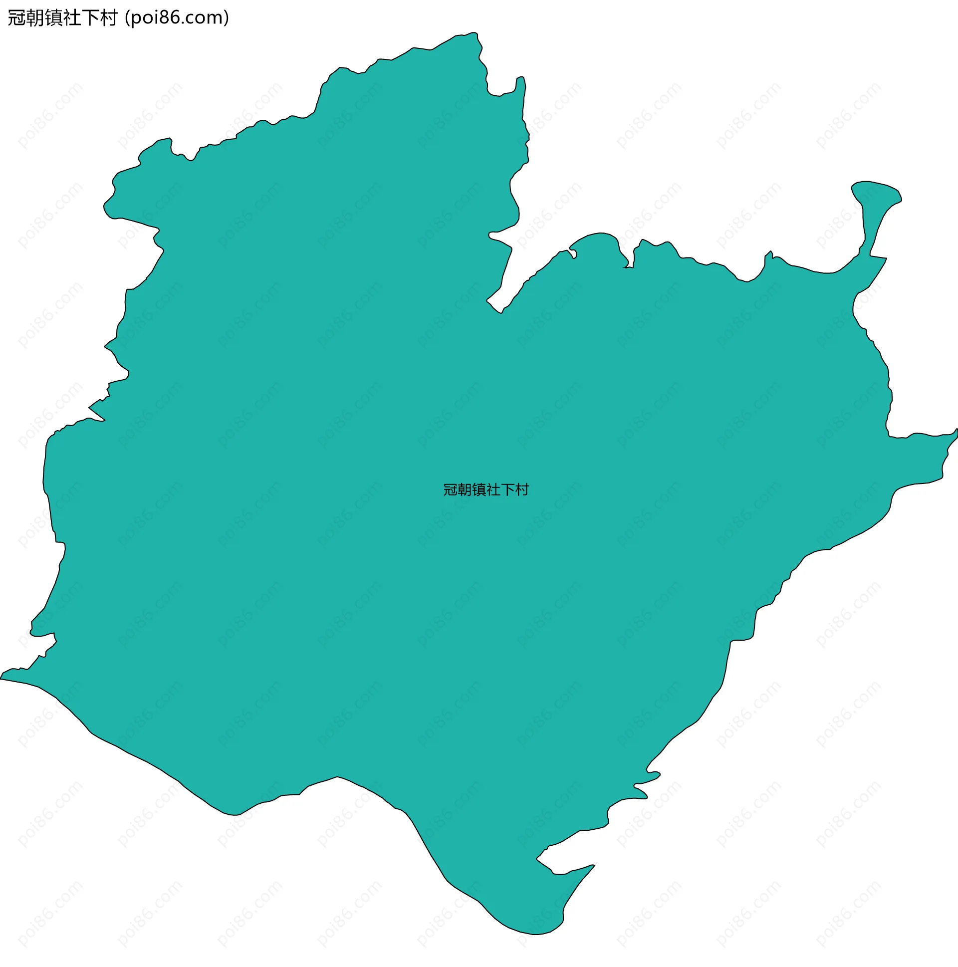 冠朝镇社下村边界地图