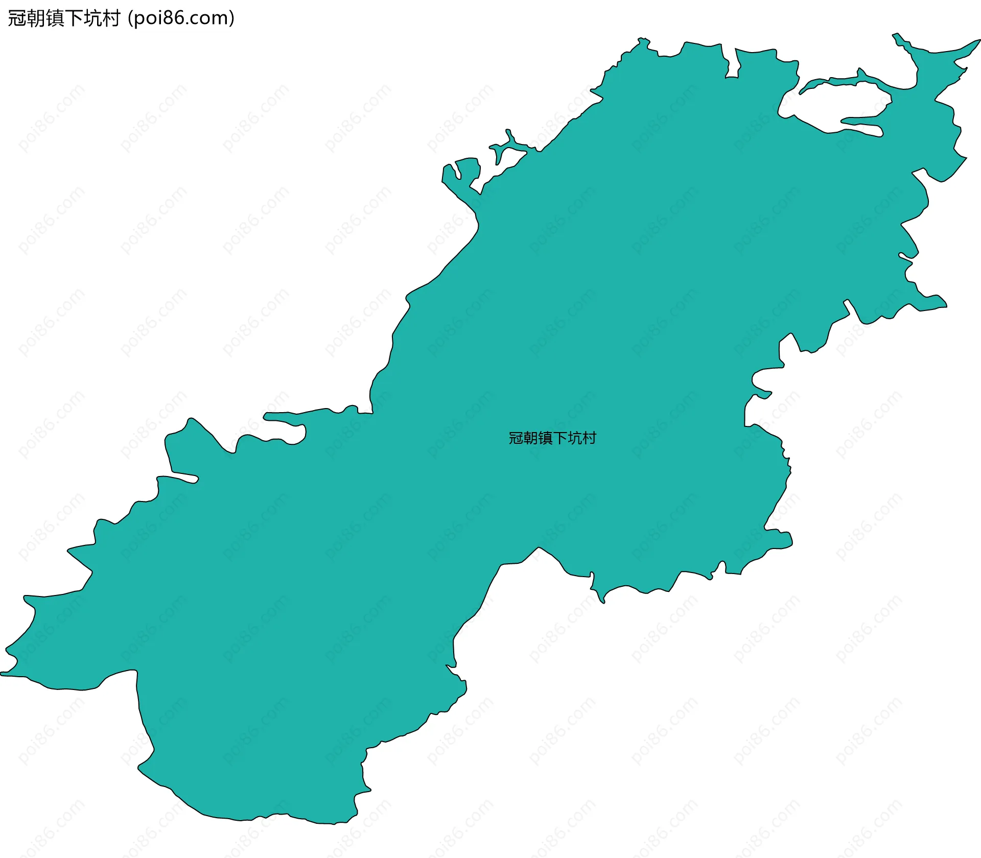 冠朝镇下坑村边界地图