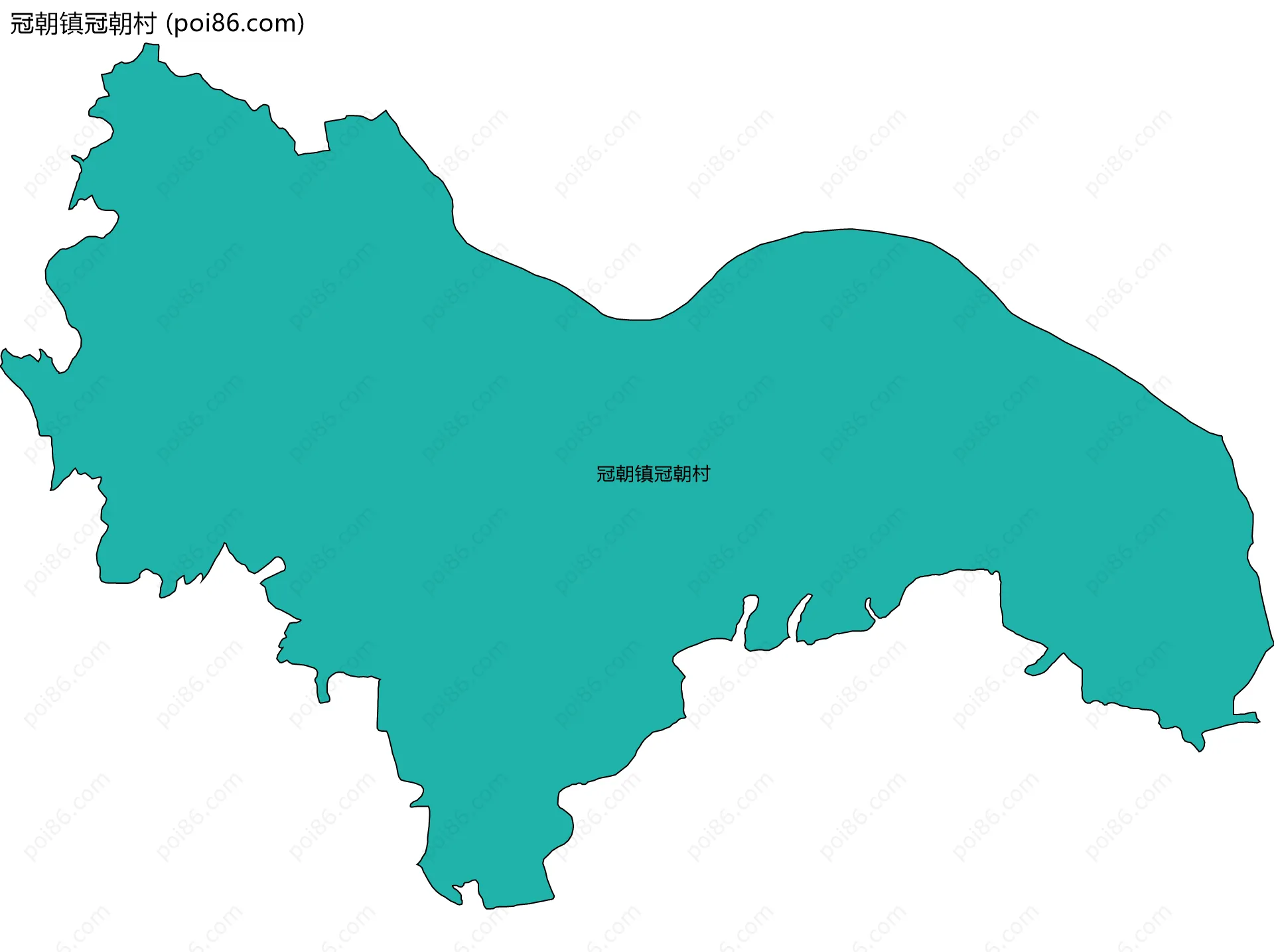 冠朝镇冠朝村边界地图
