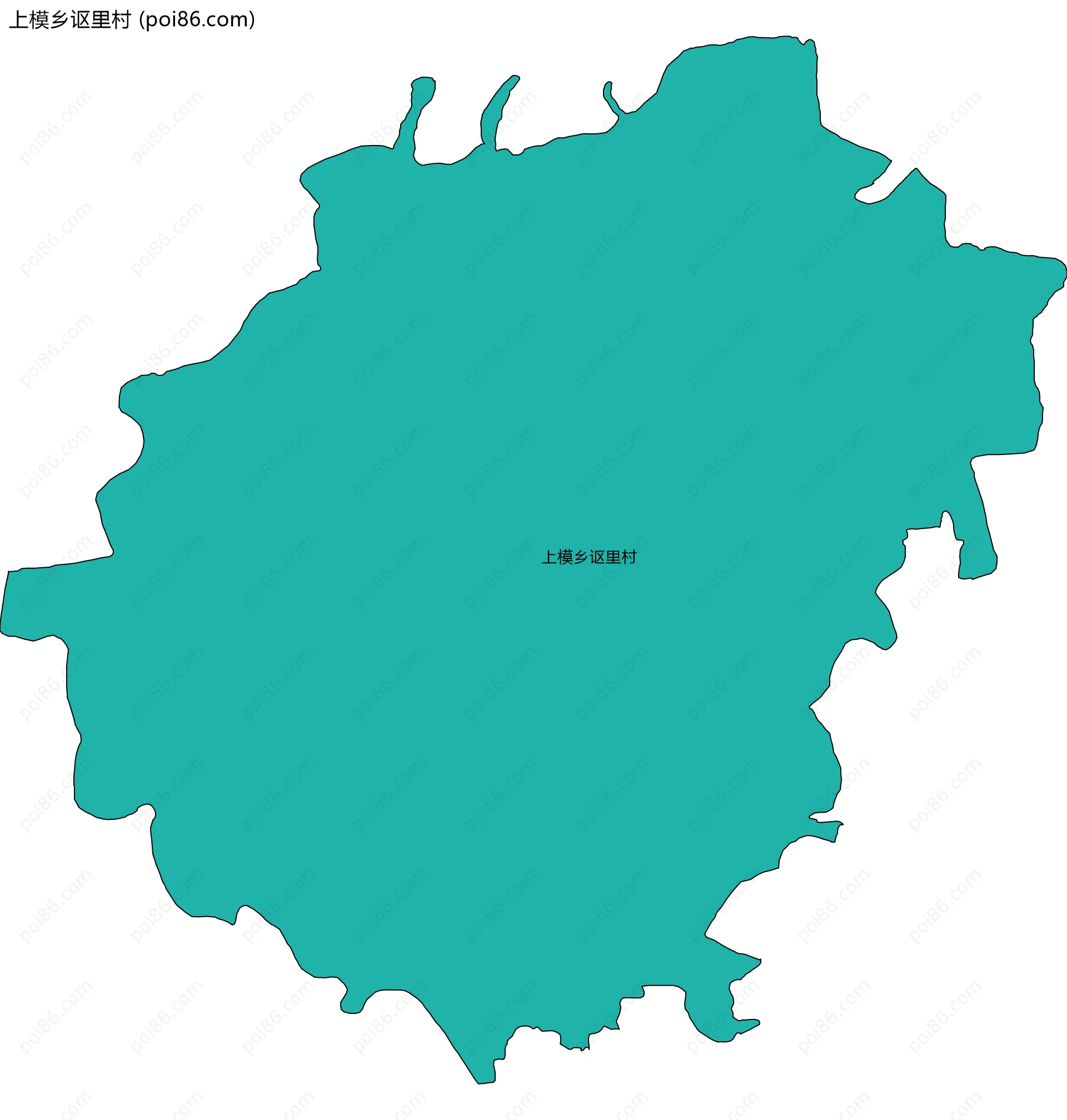 上模乡讴里村边界地图