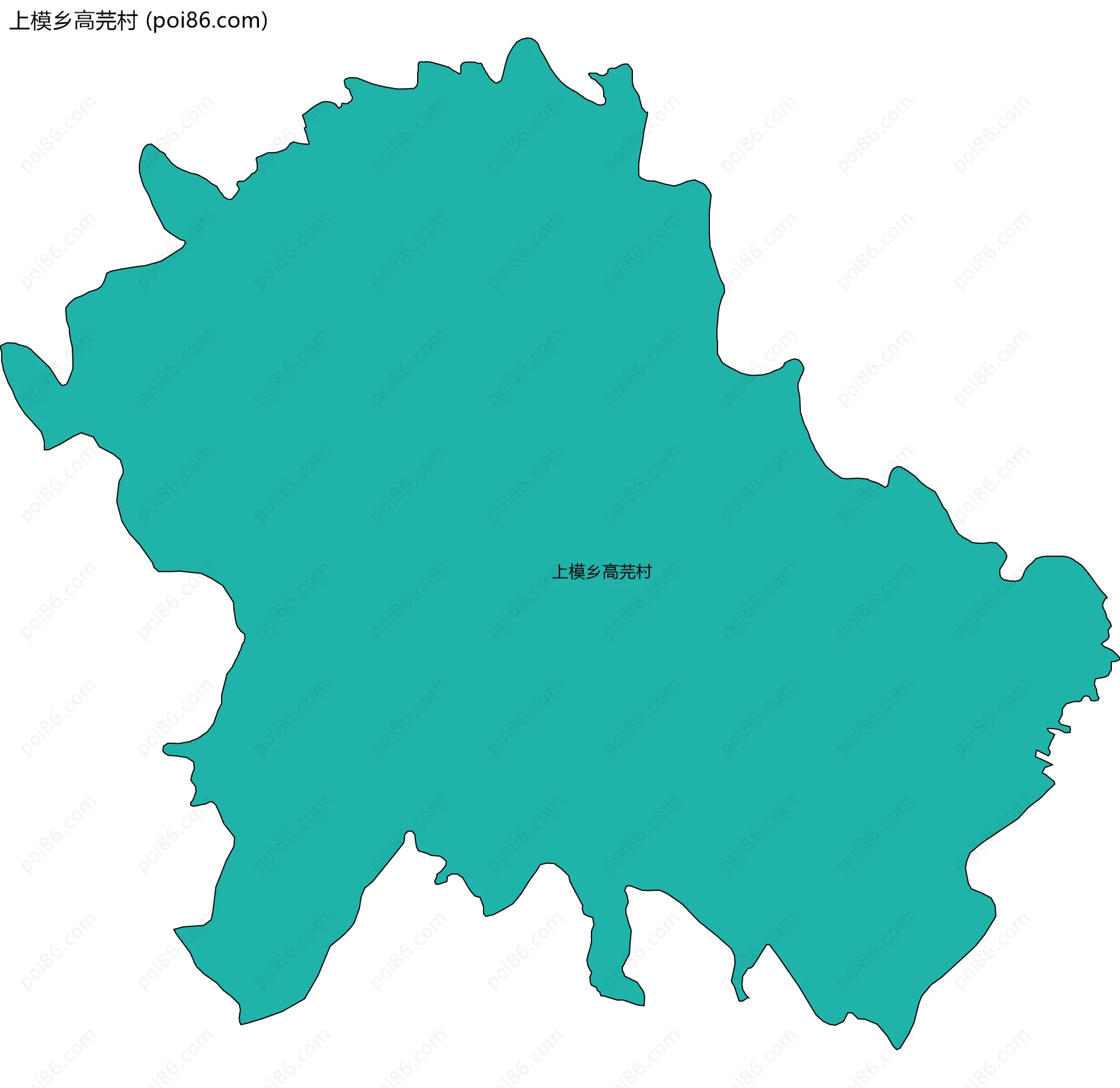 上模乡高芫村边界地图