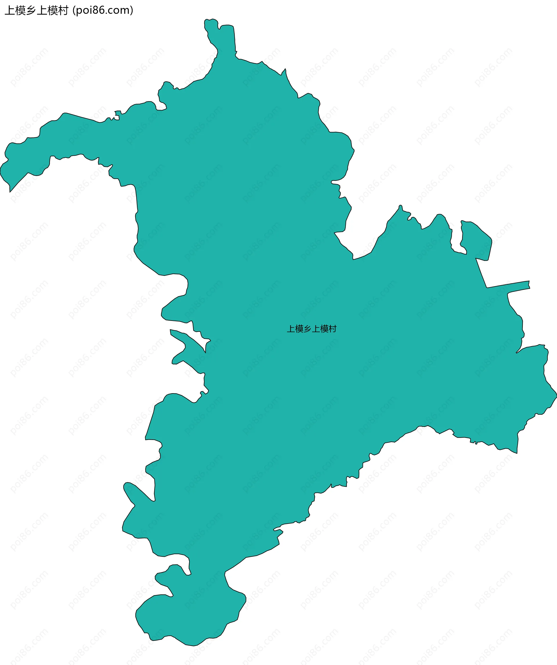 上模乡上模村边界地图