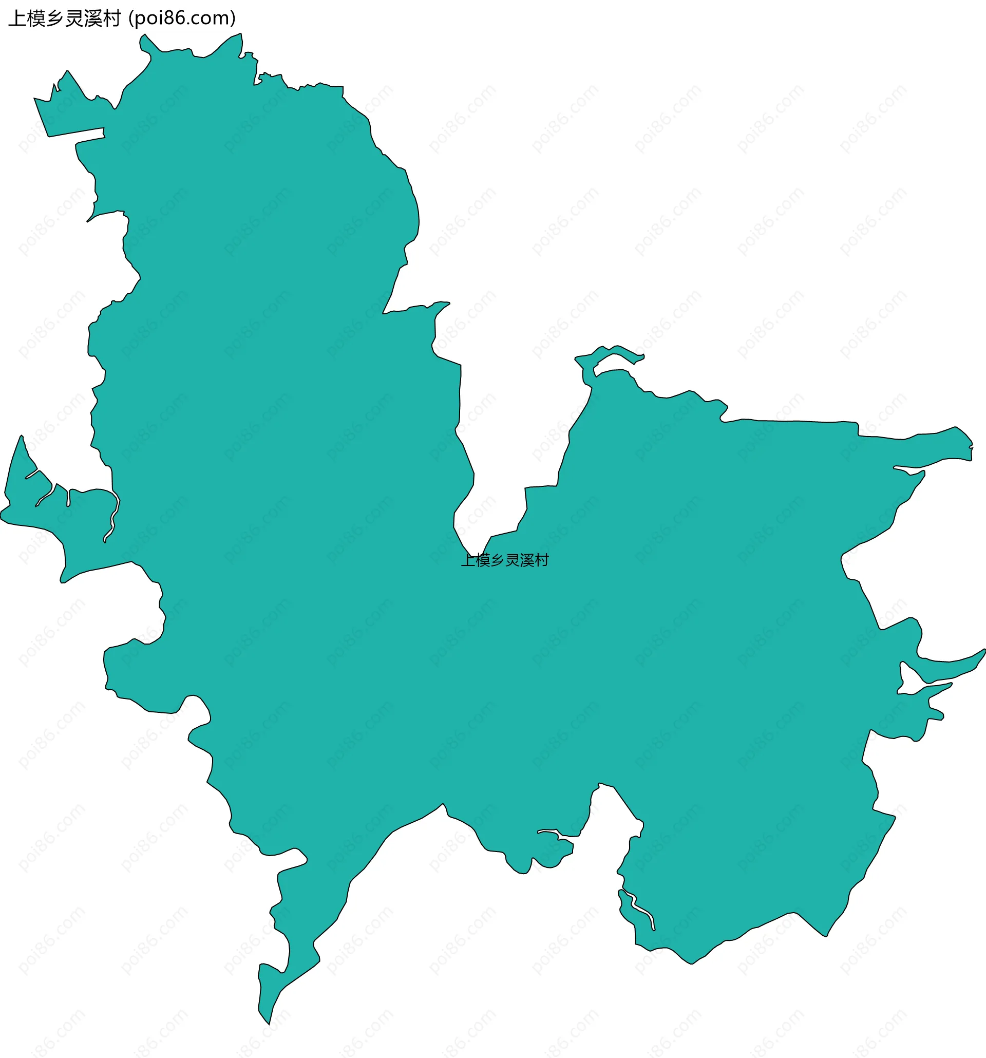 上模乡灵溪村边界地图