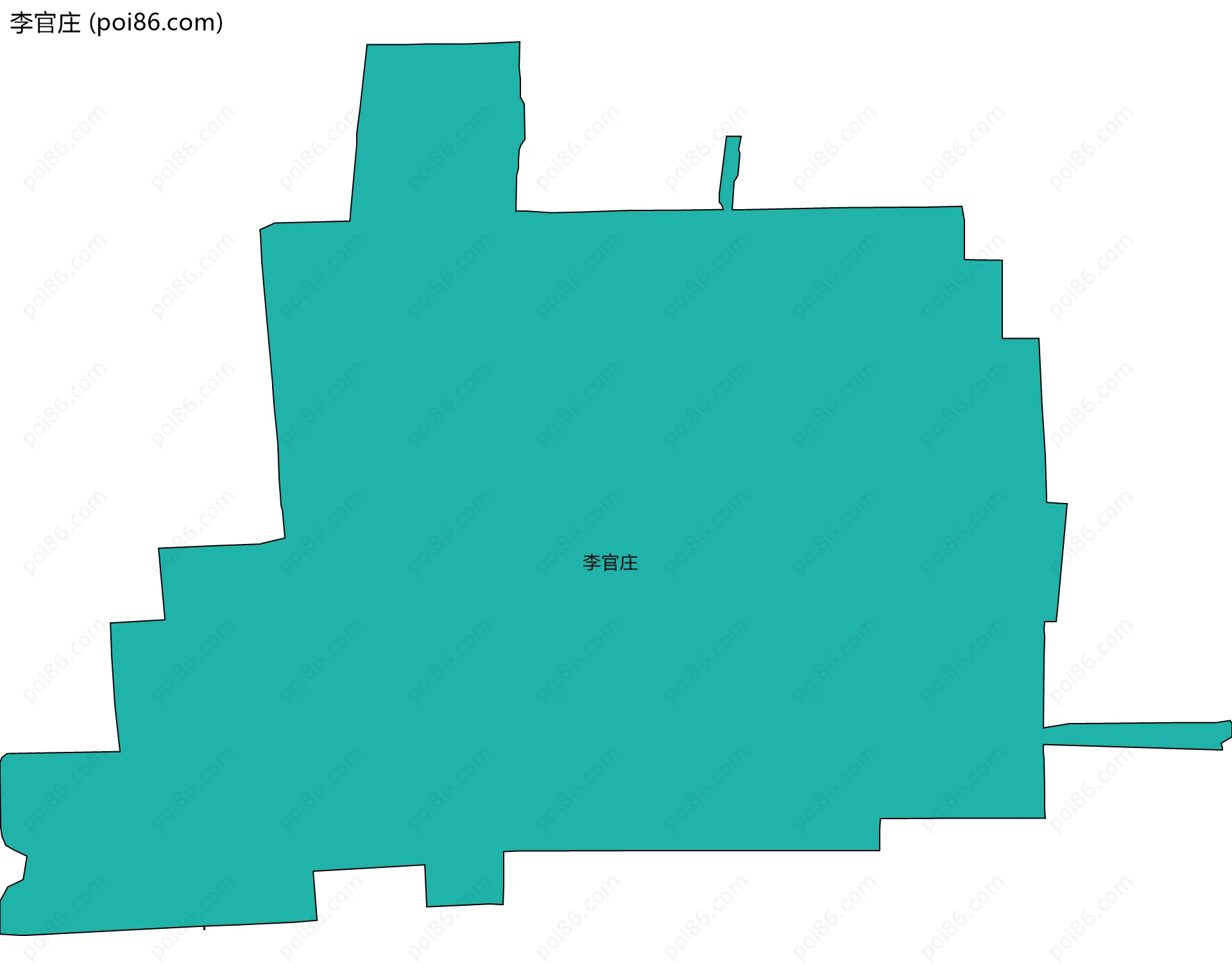 李官庄边界地图