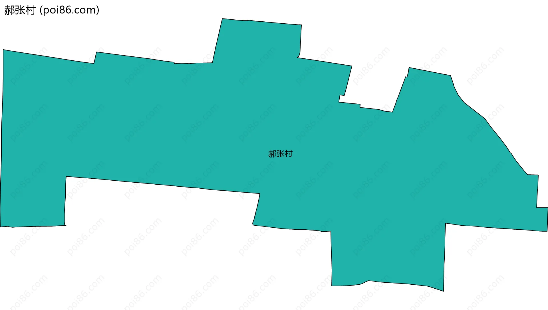 郝张村边界地图
