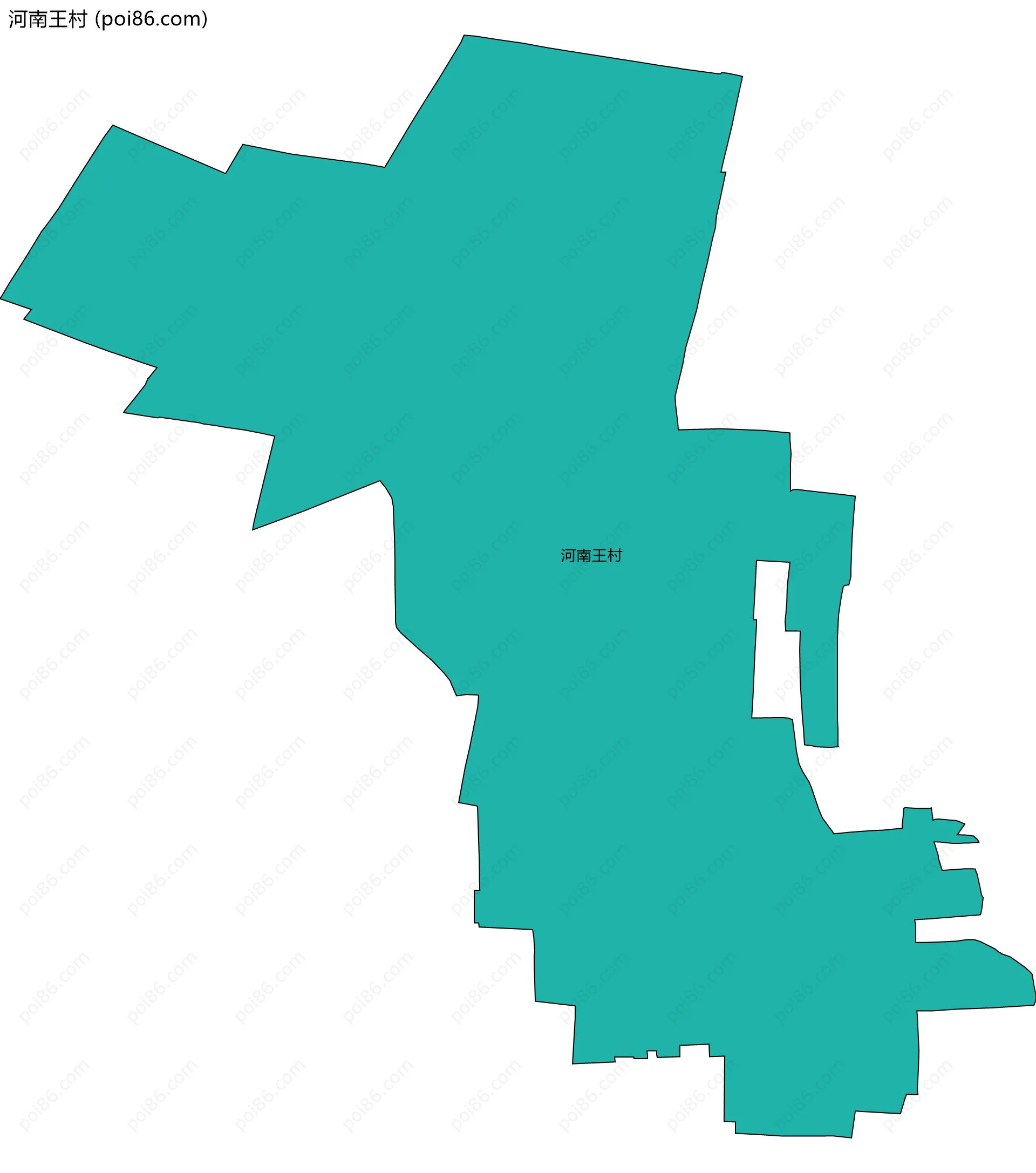 河南王村边界地图