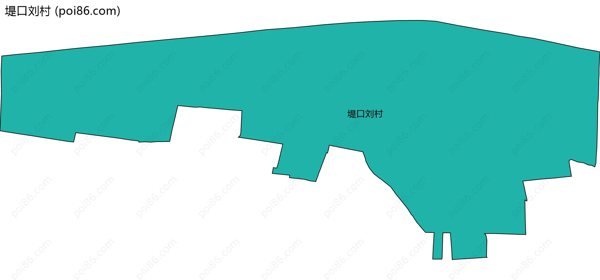 堤口刘村边界地图
