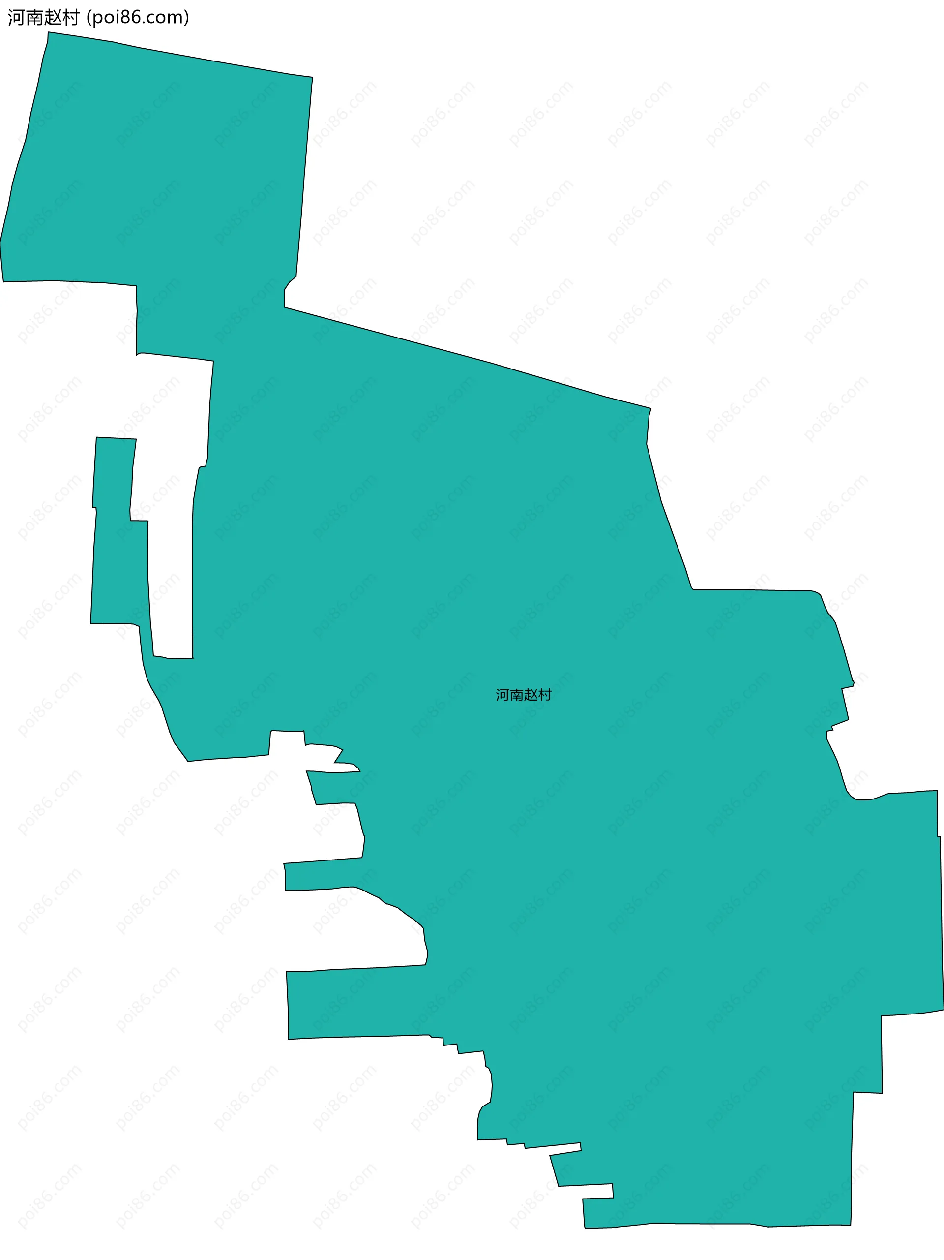 河南赵村边界地图