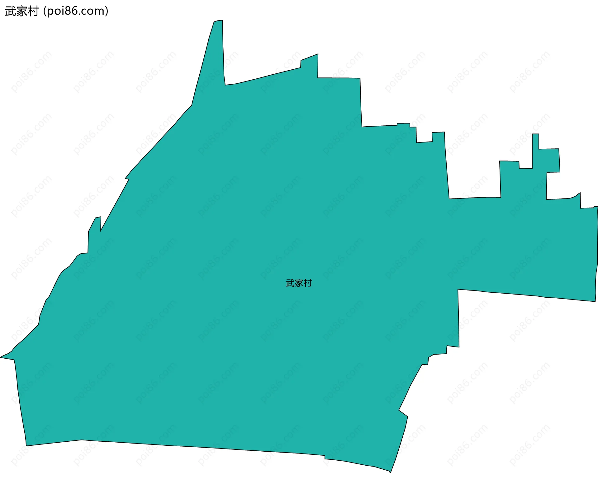 武家村边界地图