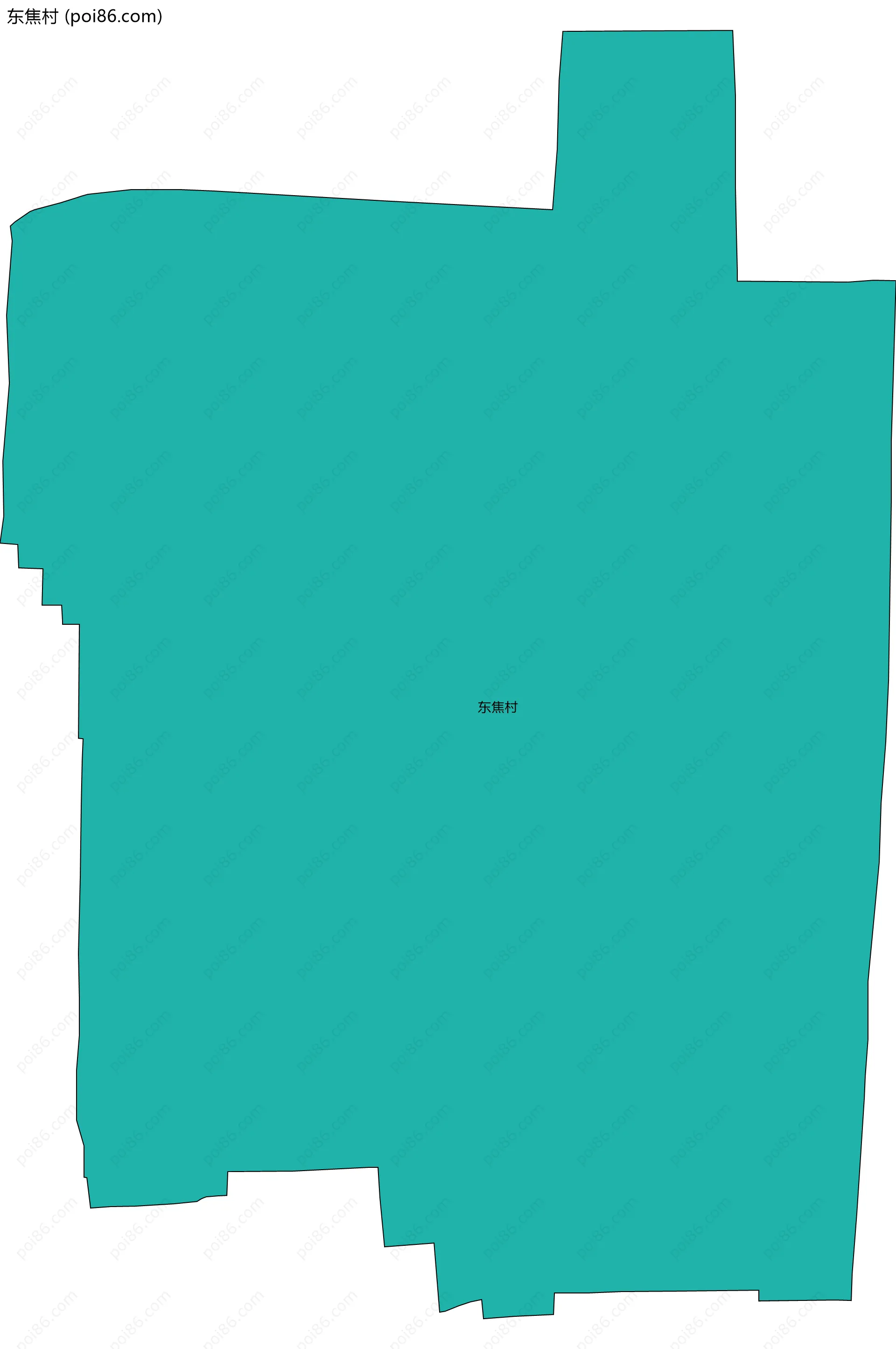 东焦村边界地图