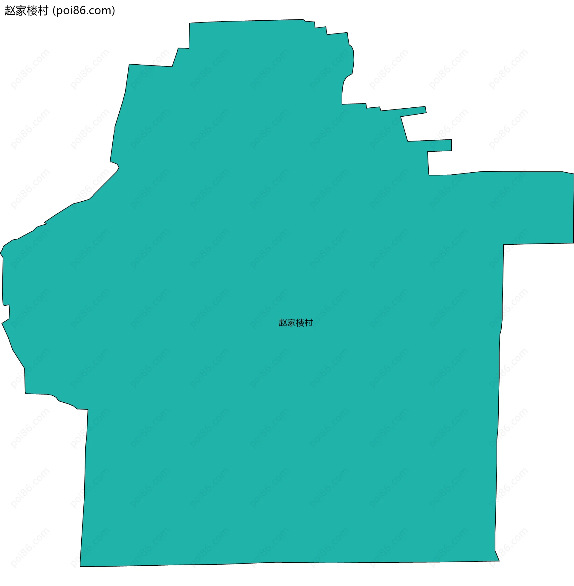 赵家楼村边界地图