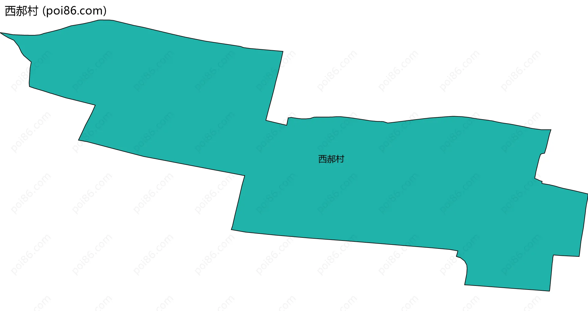 西郝村边界地图