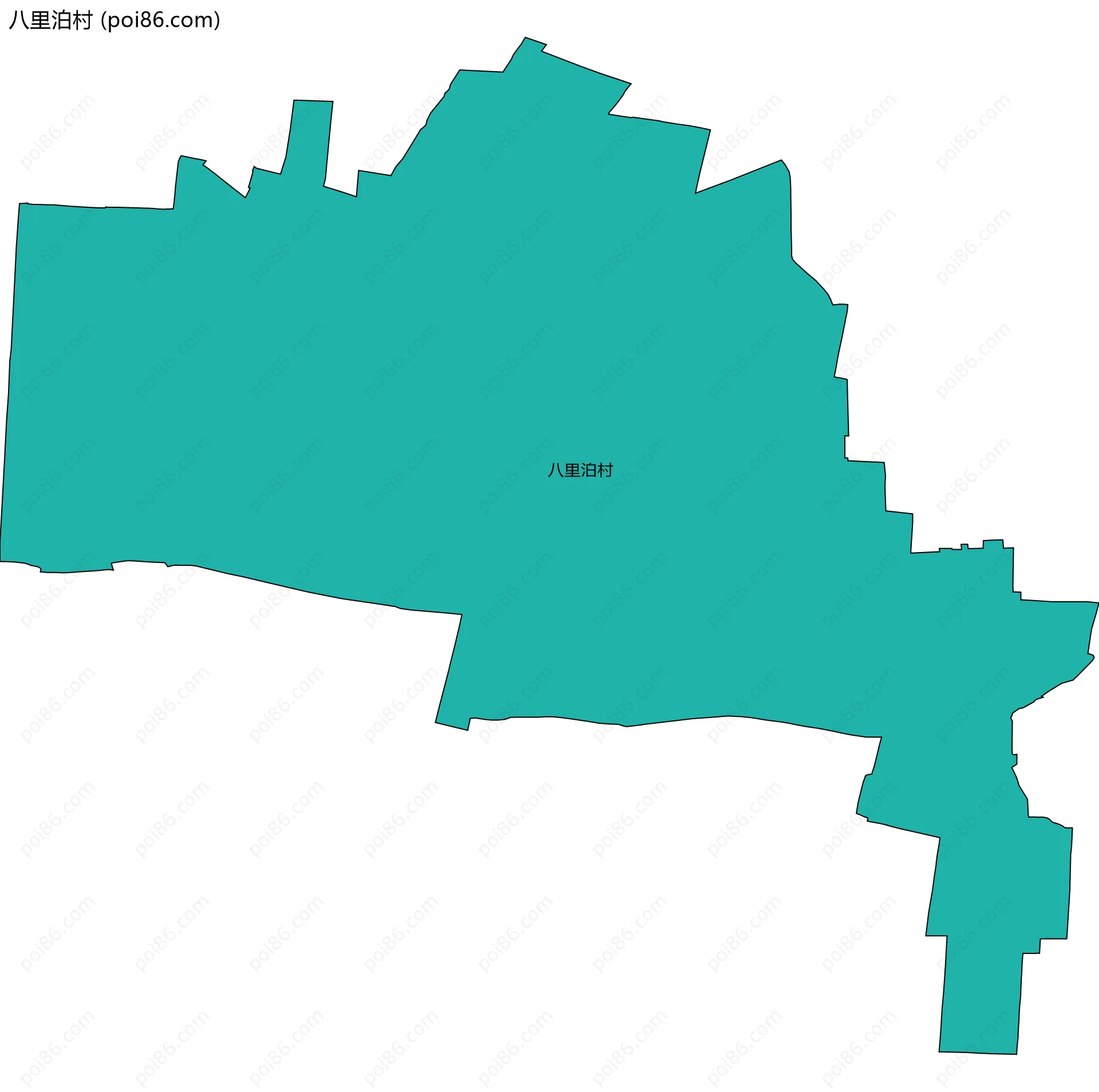 八里泊村边界地图