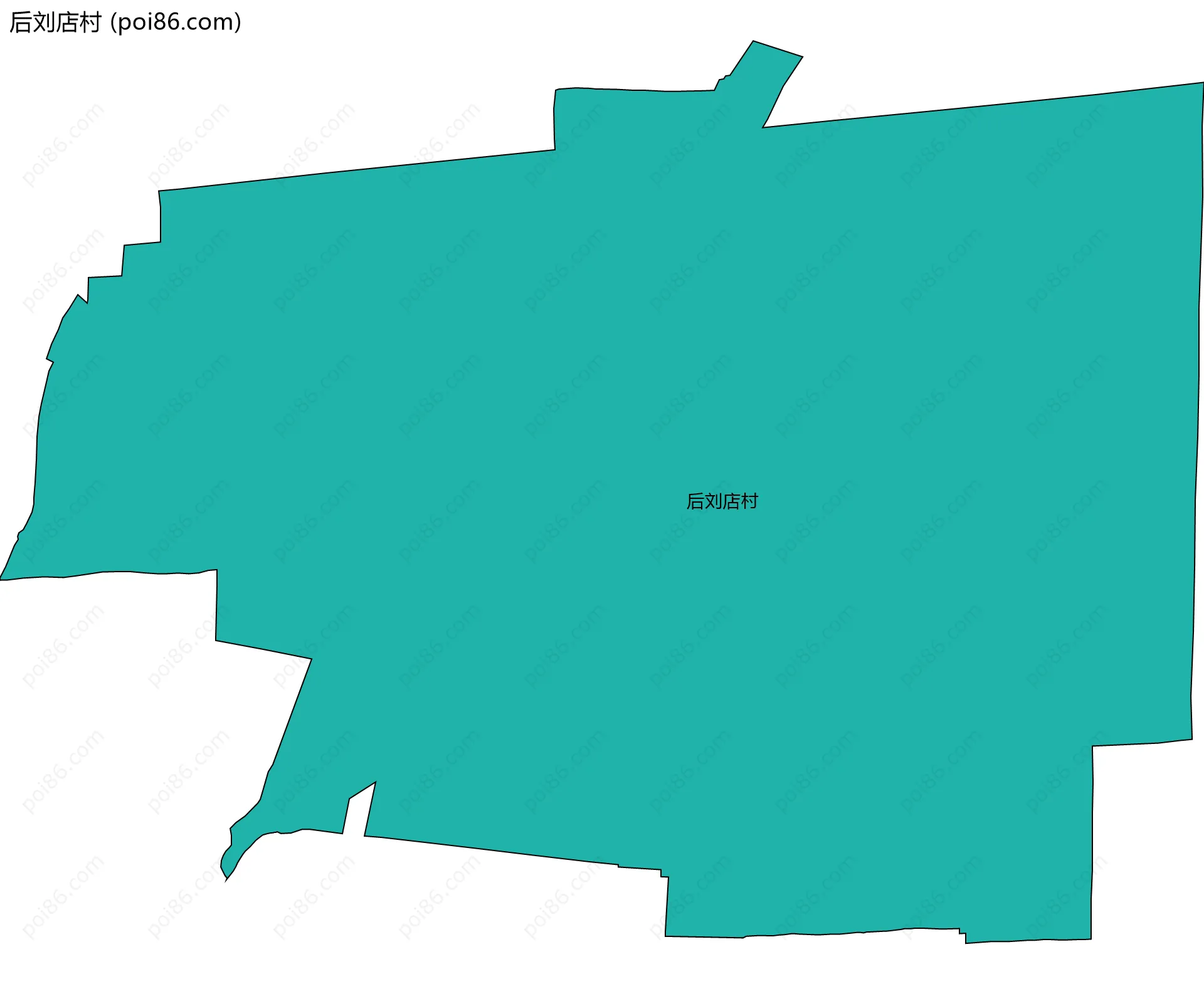 后刘店村边界地图