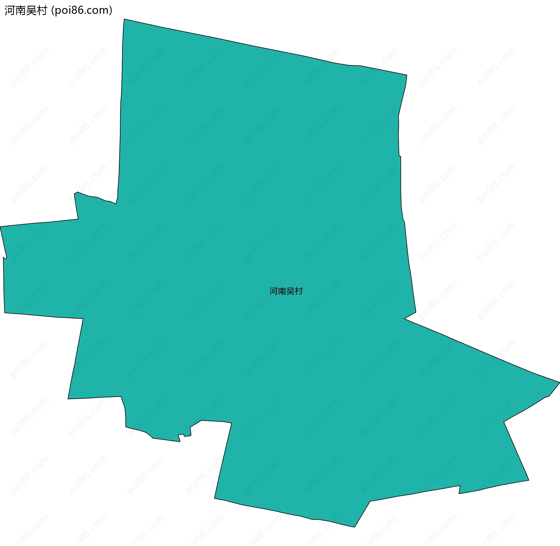 河南吴村边界地图