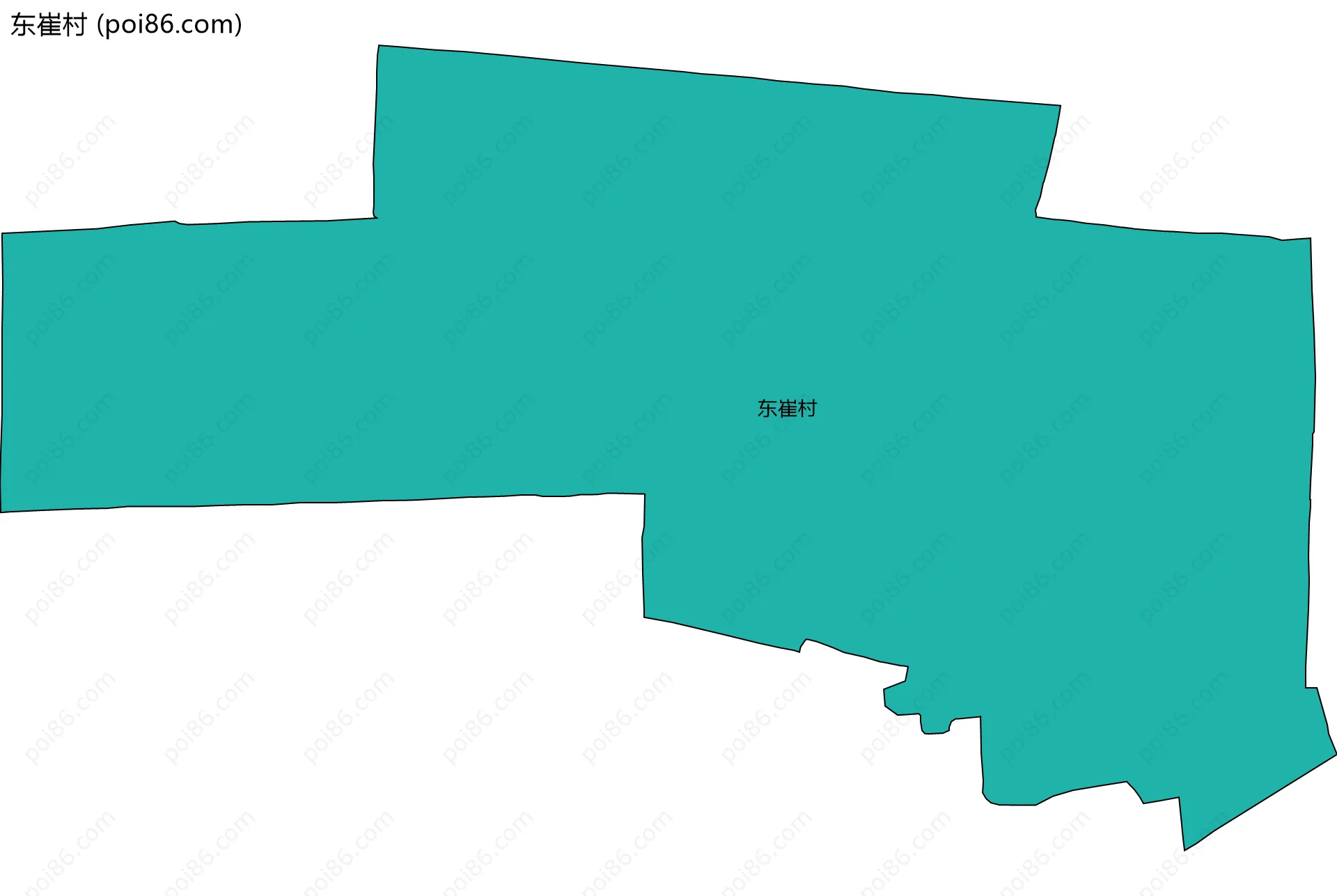 东崔村边界地图