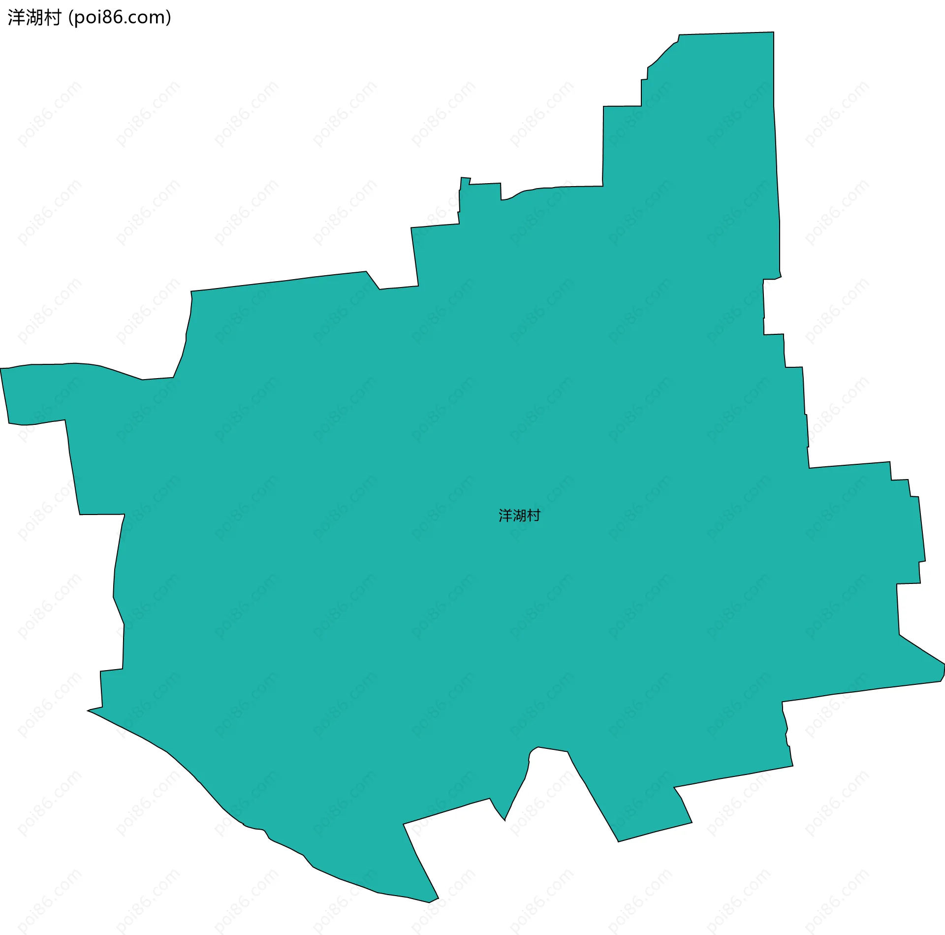 洋湖村边界地图