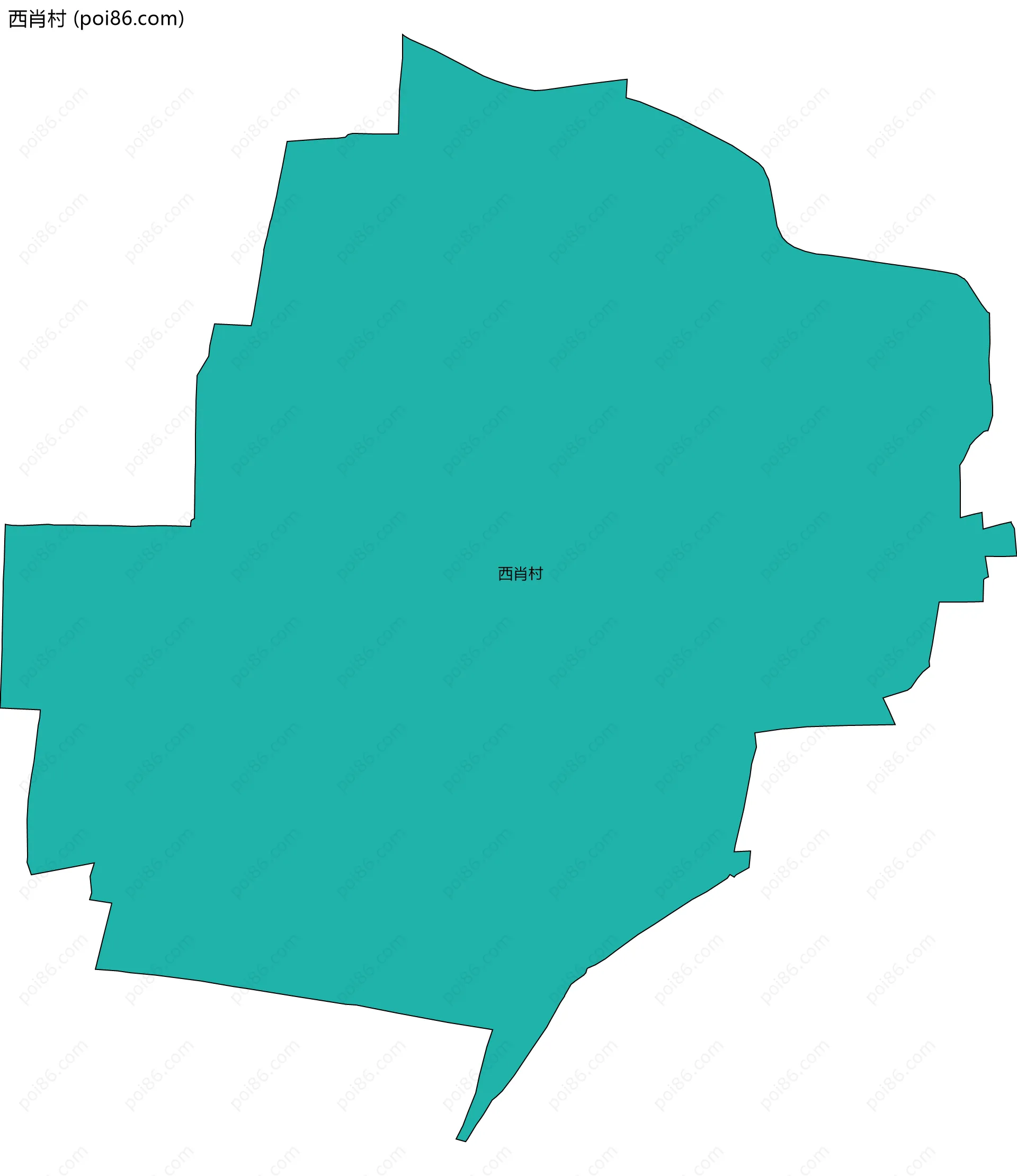 西肖村边界地图
