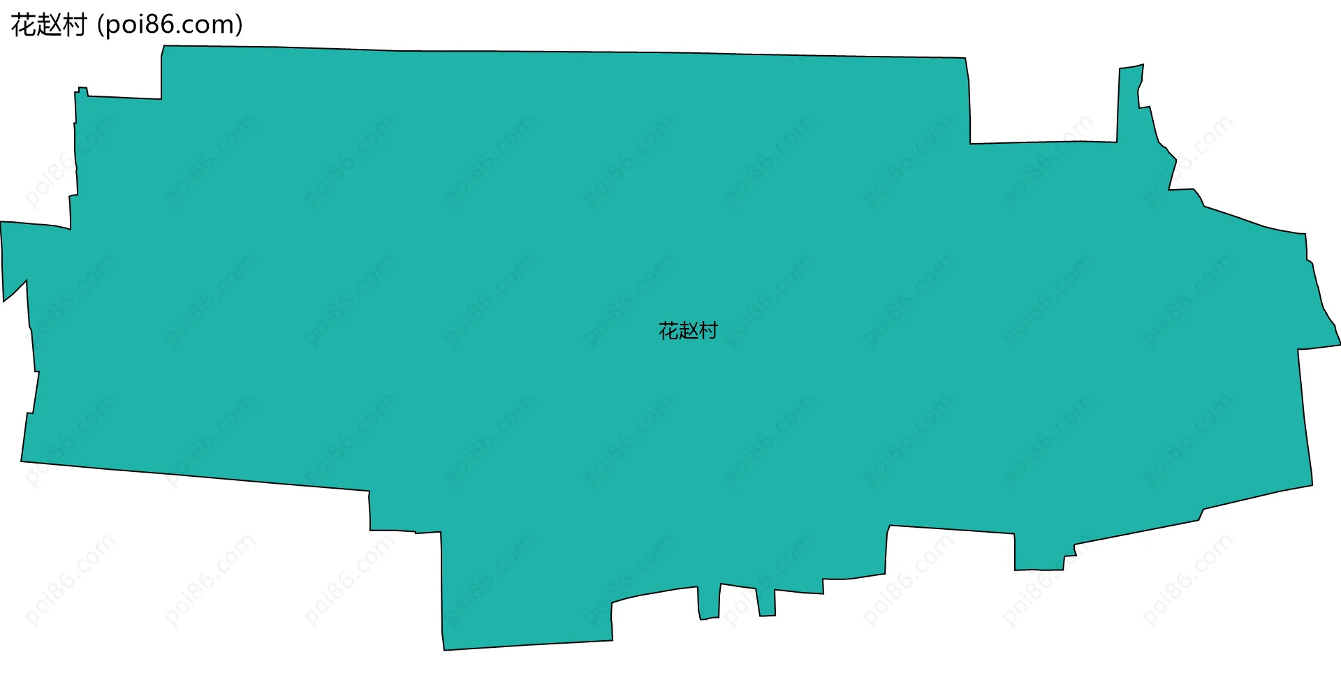 花赵村边界地图