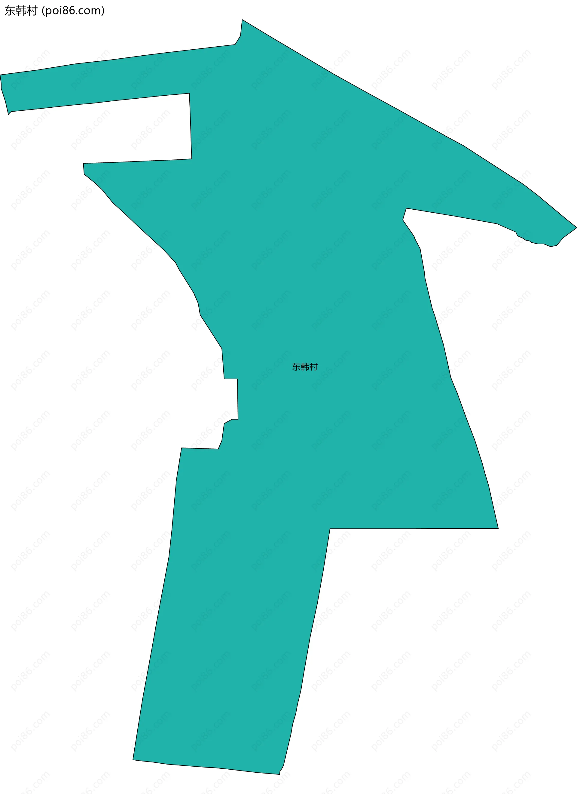 东韩村边界地图