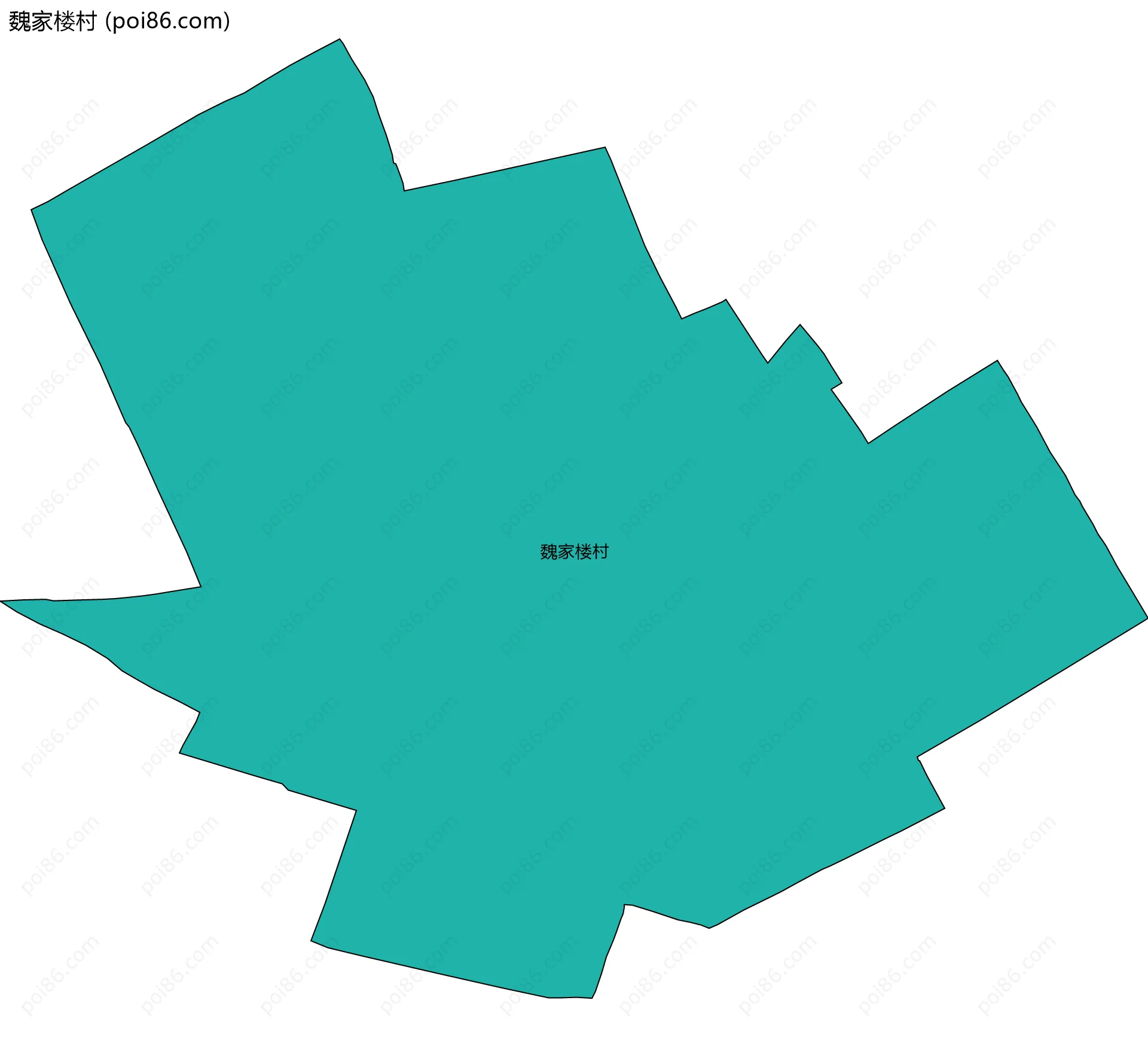 魏家楼村边界地图