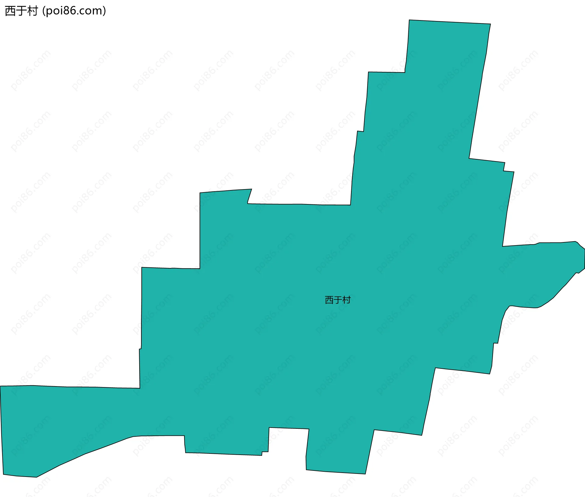 西于村边界地图