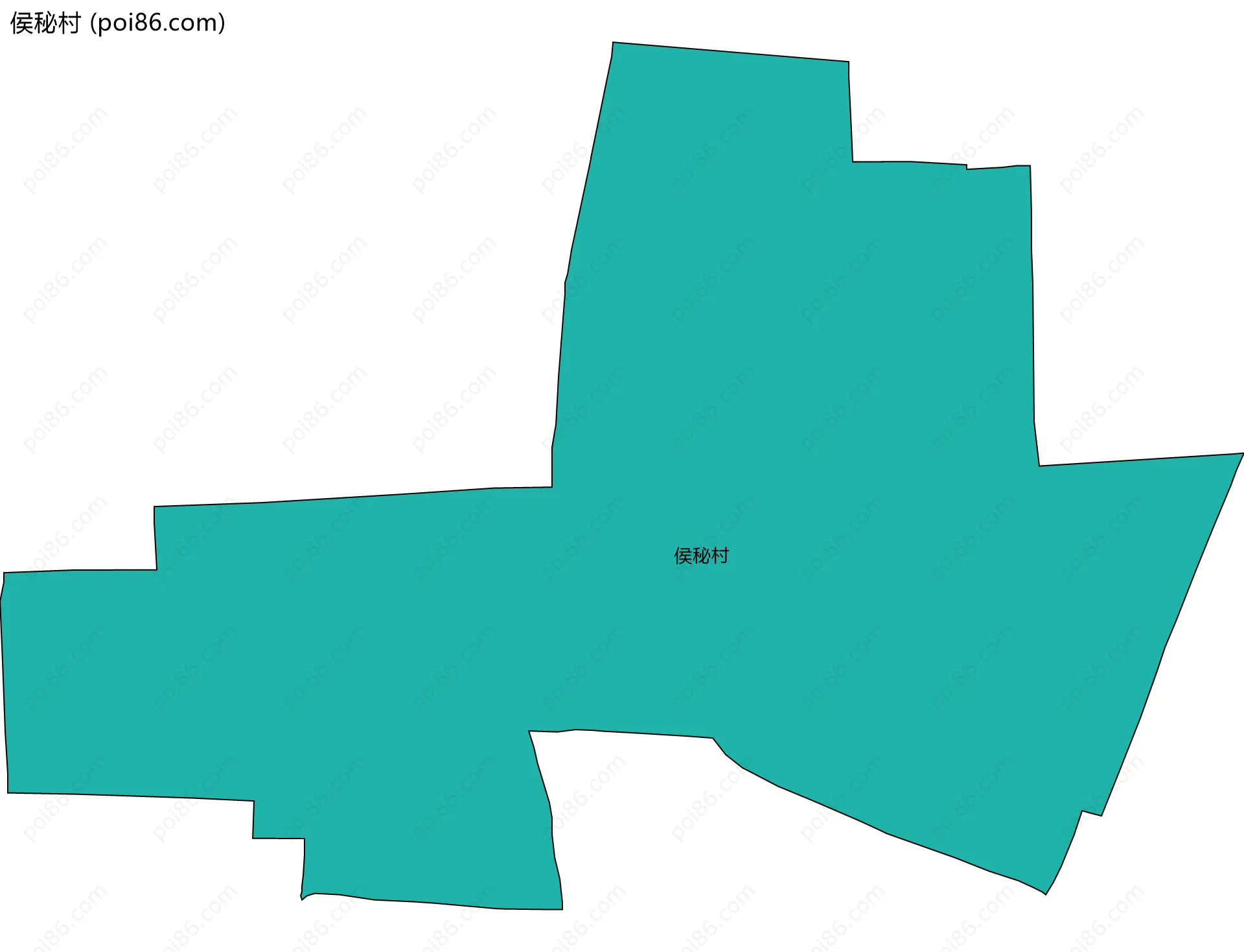 侯秘村边界地图