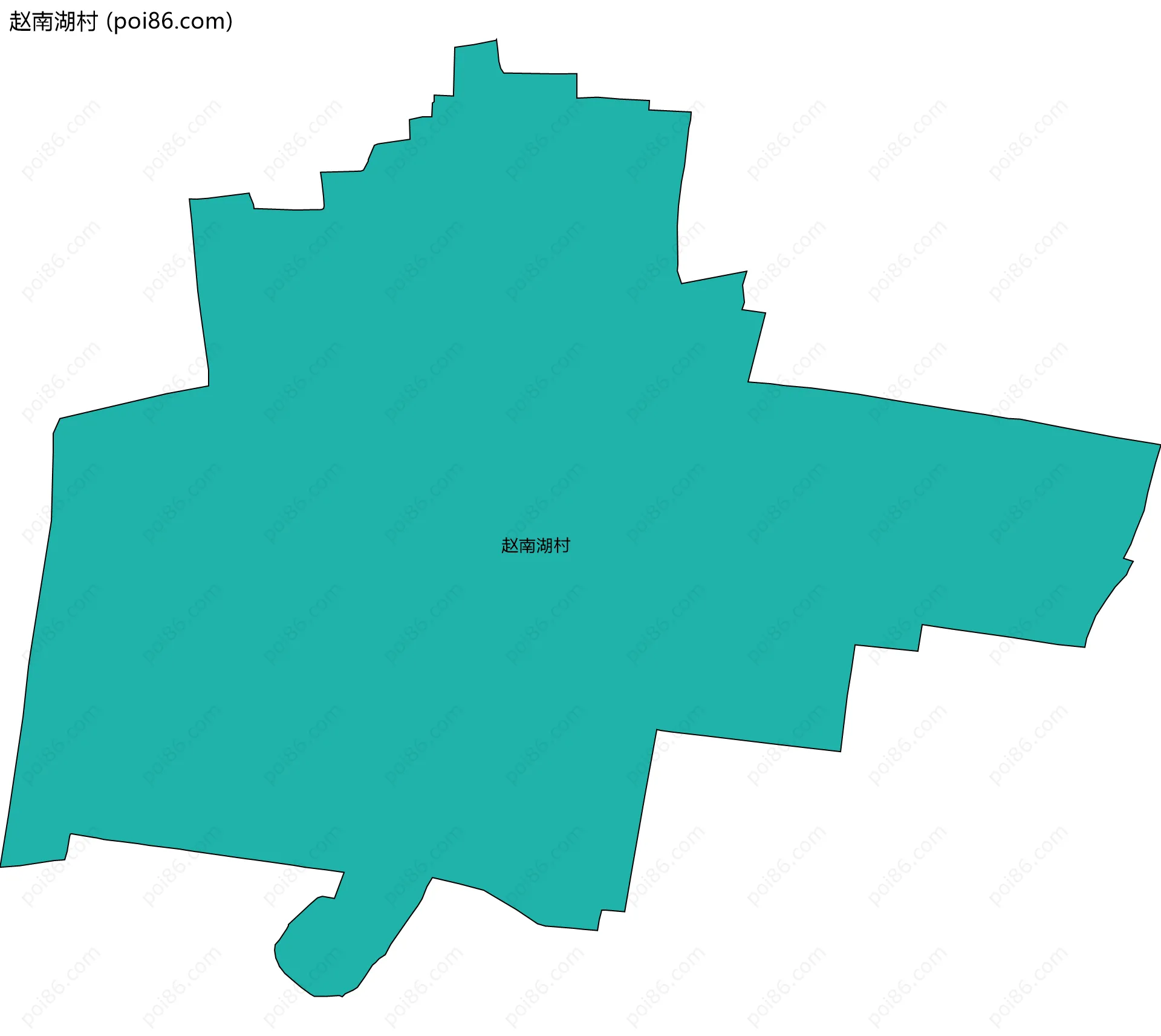 赵南湖村边界地图