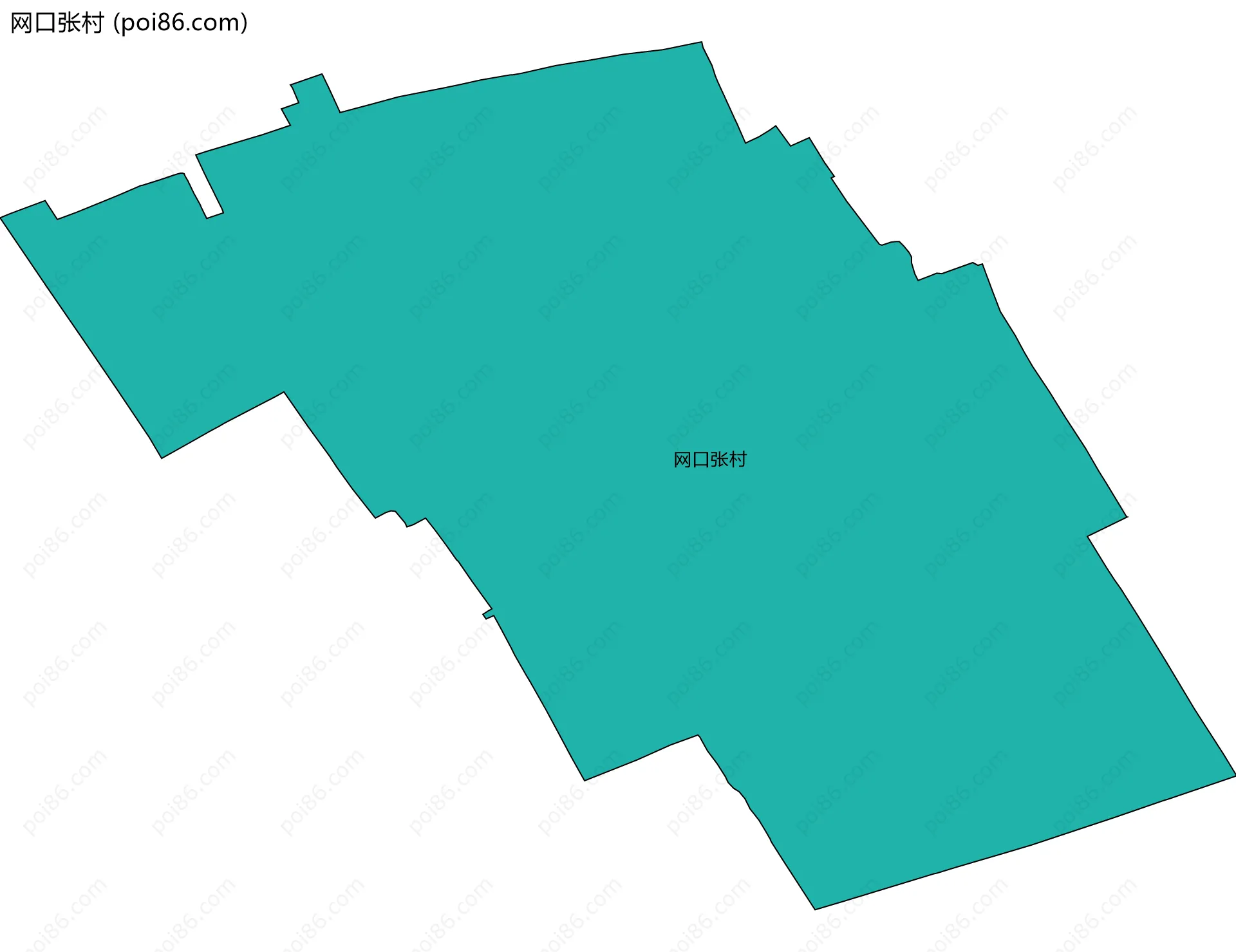 网口张村边界地图