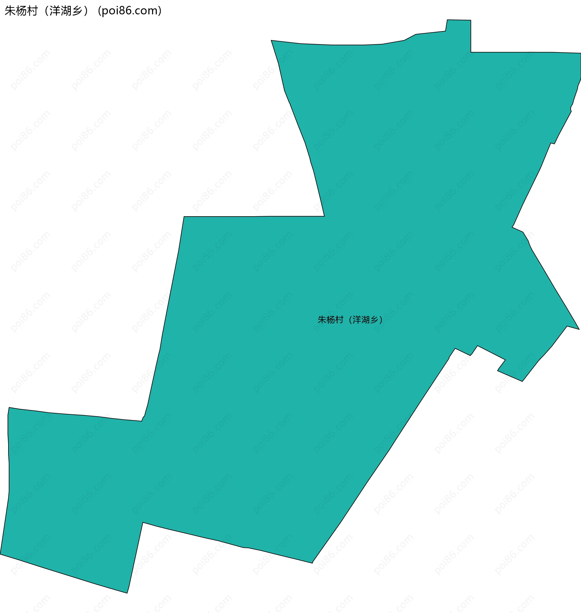 朱杨村（洋湖乡）边界地图