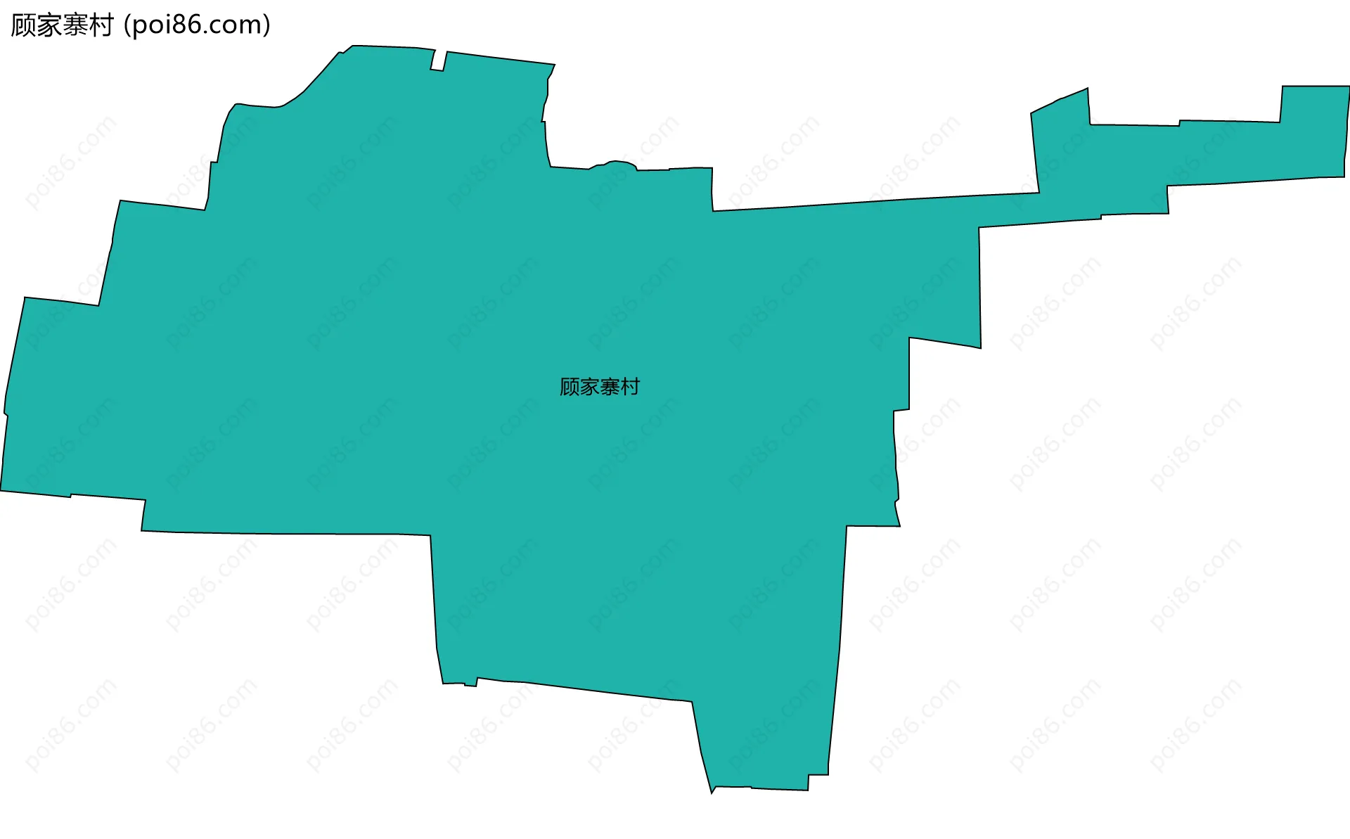 顾家寨村边界地图