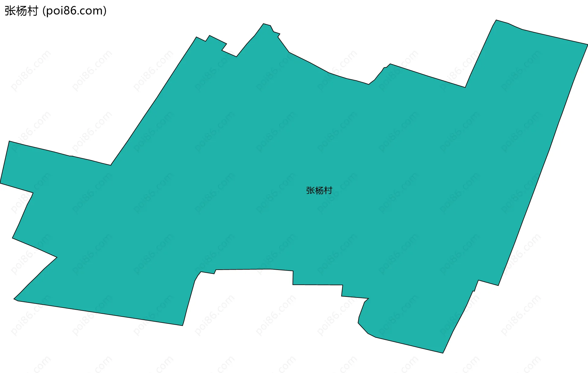 张杨村边界地图