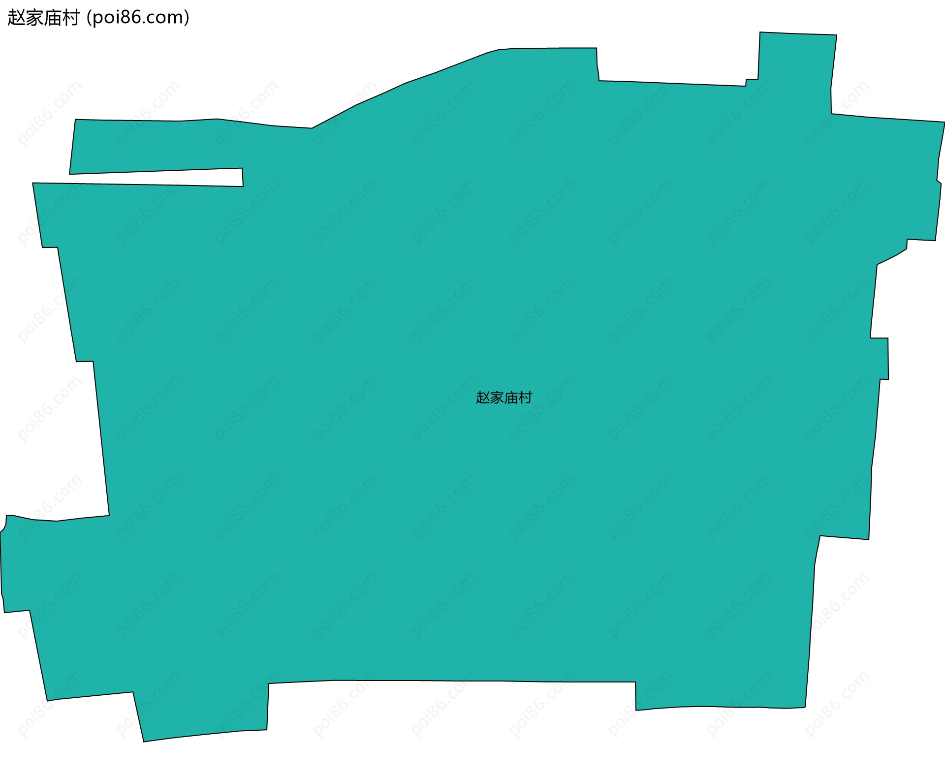 赵家庙村边界地图