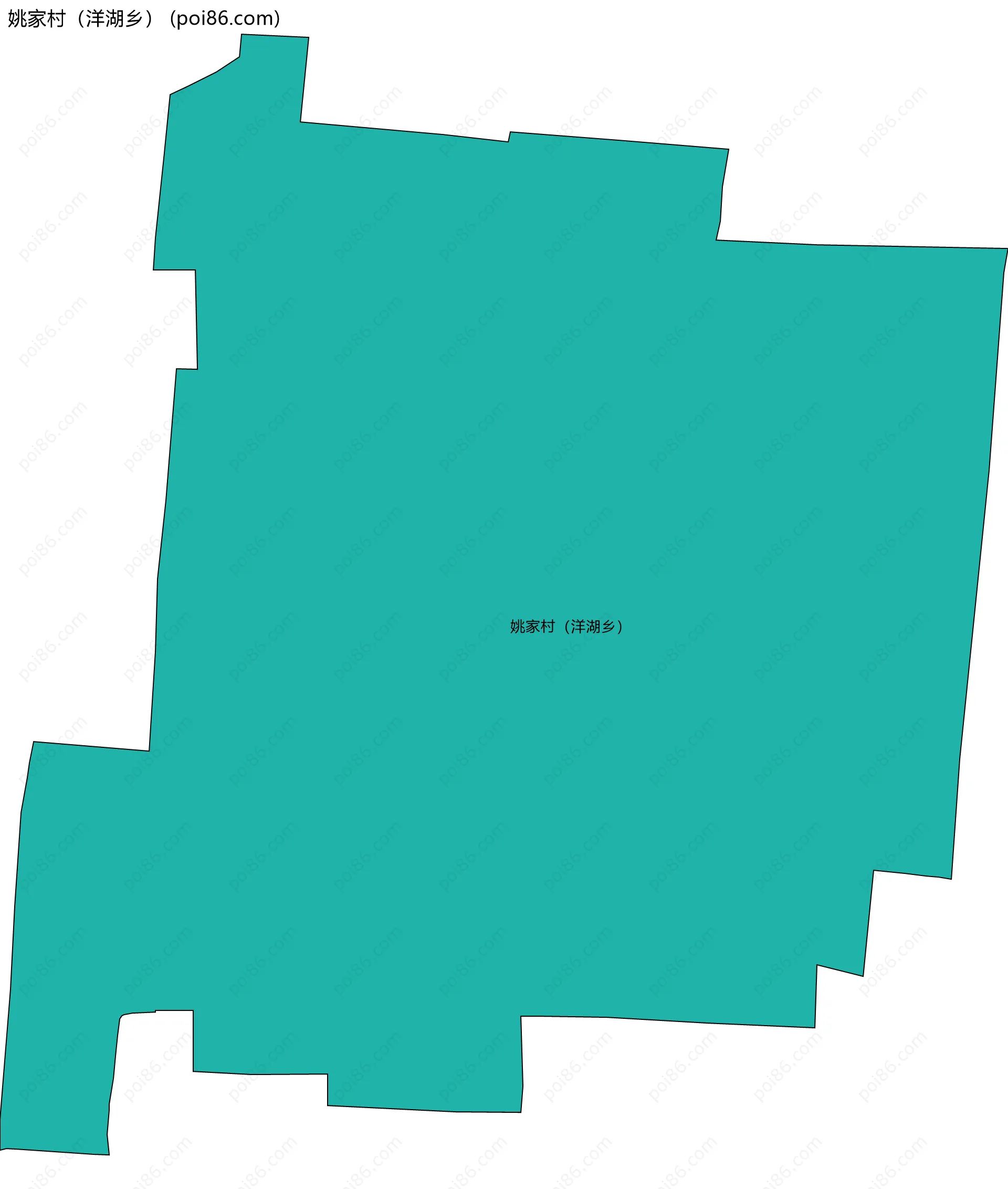 姚家村（洋湖乡）边界地图