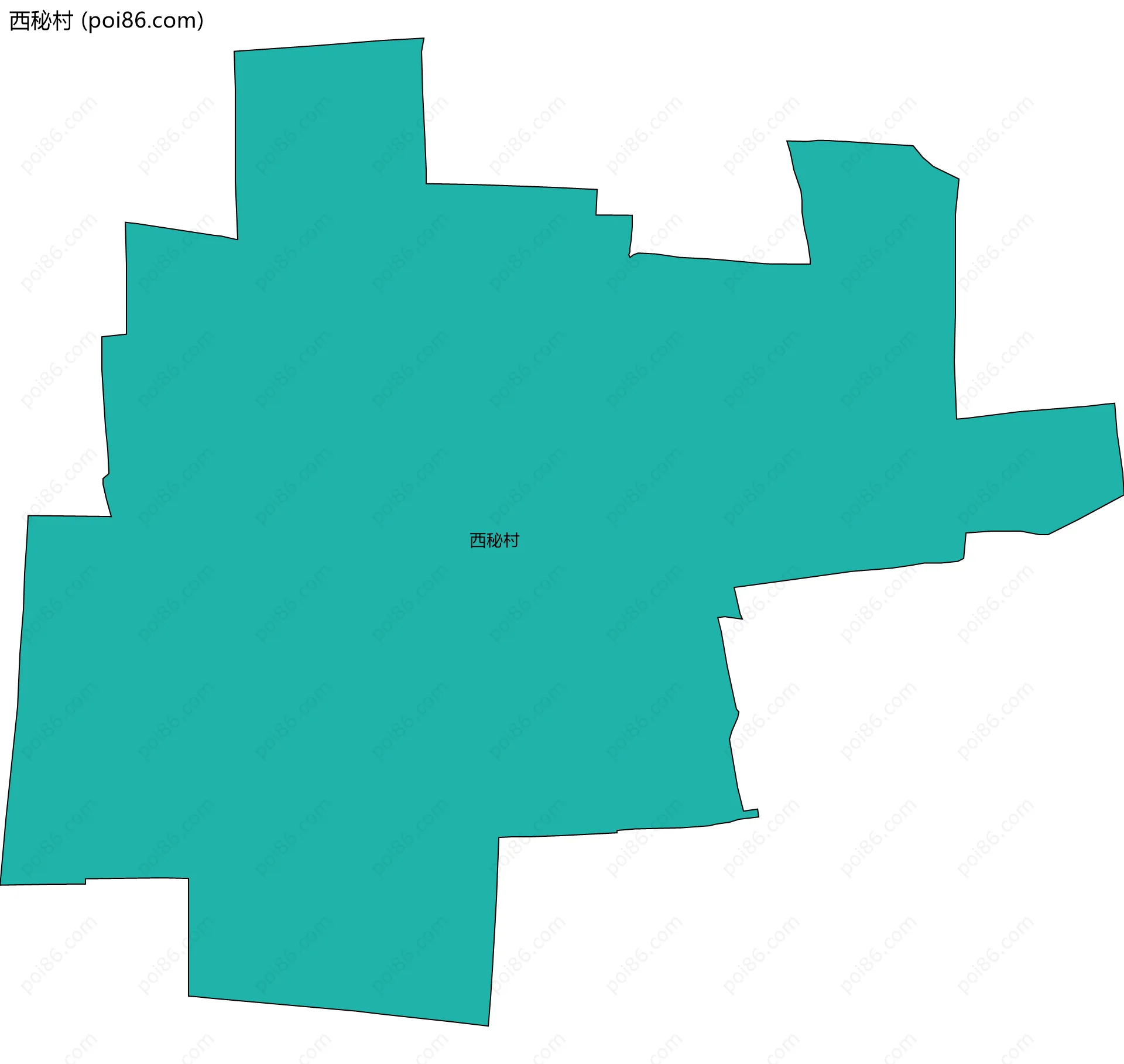 西秘村边界地图