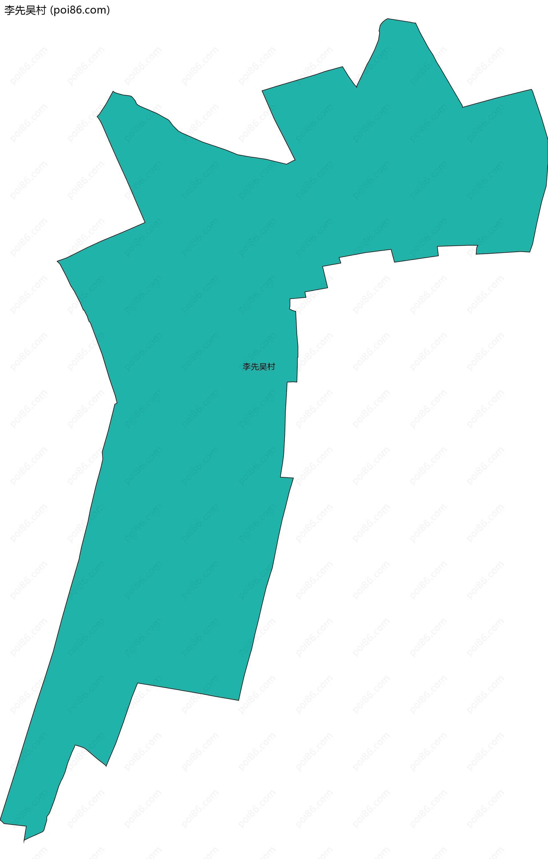 李先吴村边界地图