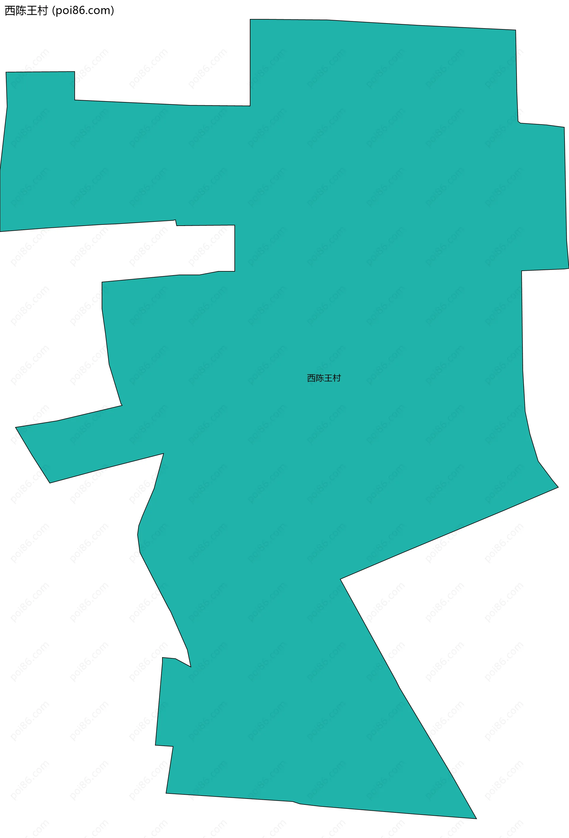 西陈王村边界地图