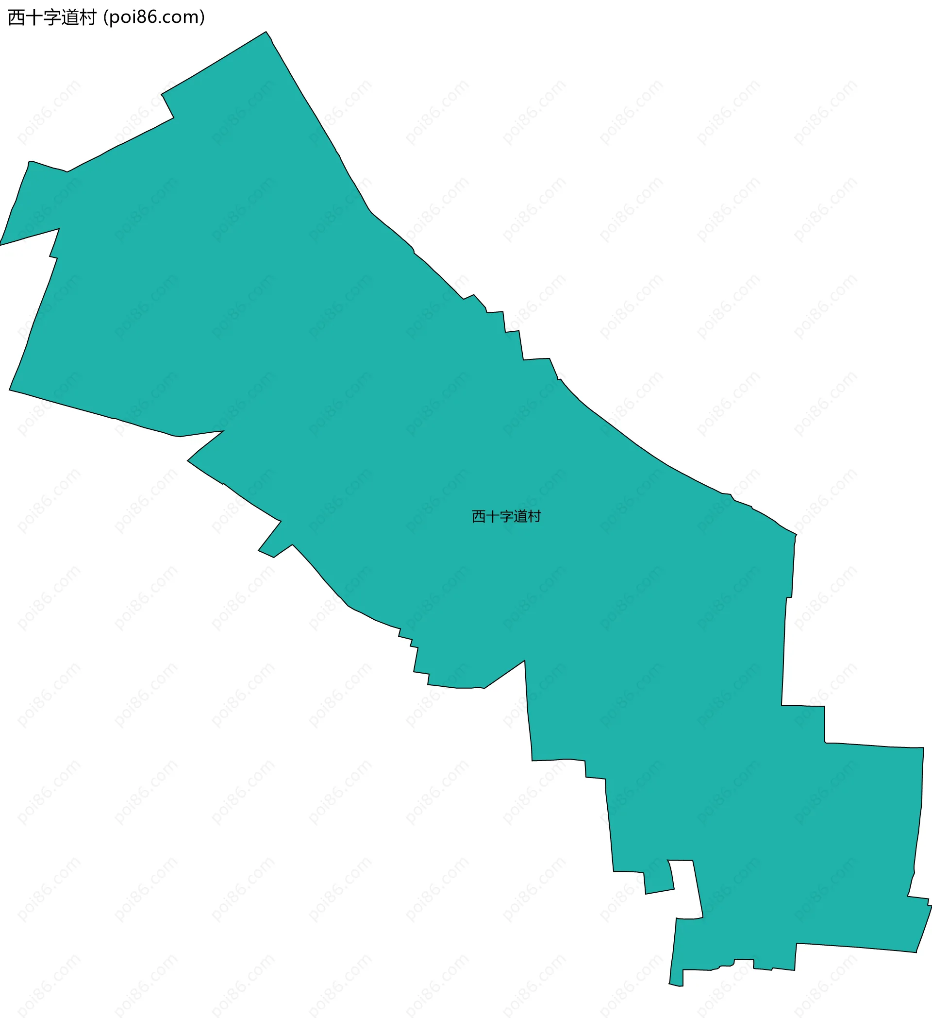 西十字道村边界地图