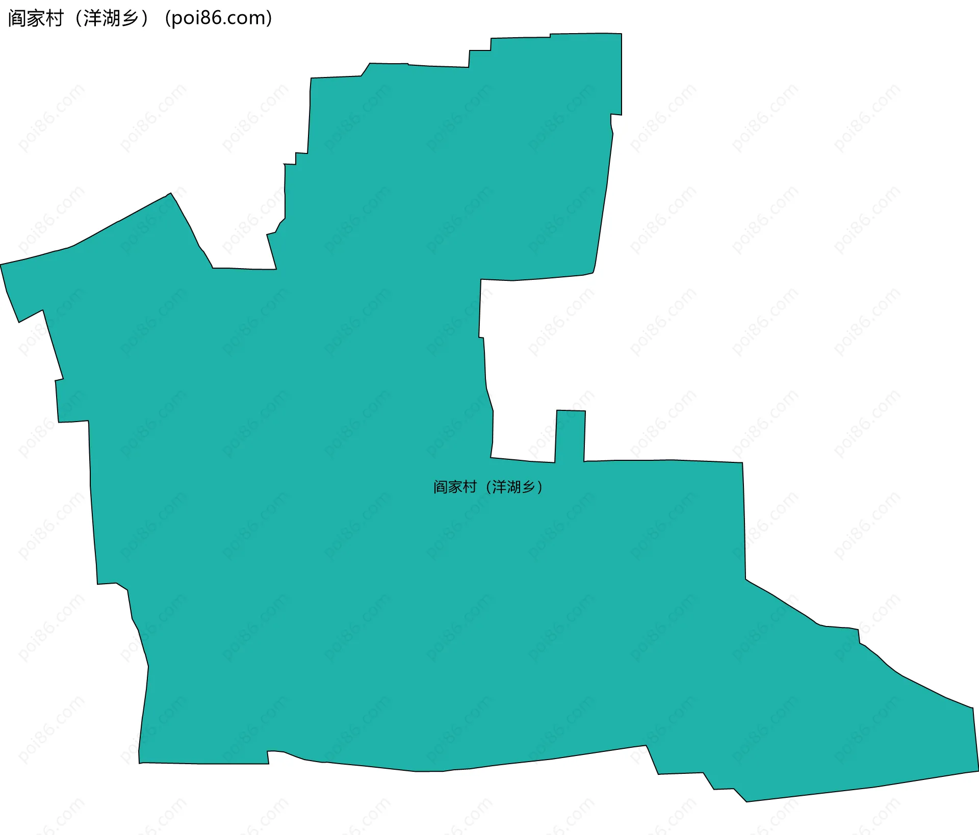 阎家村（洋湖乡）边界地图