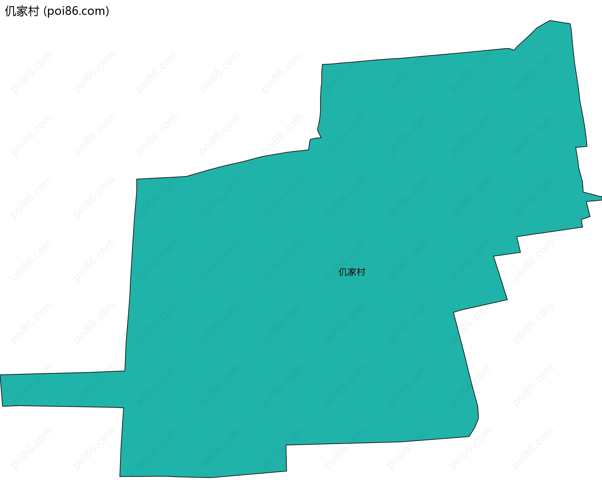 仉家村边界地图