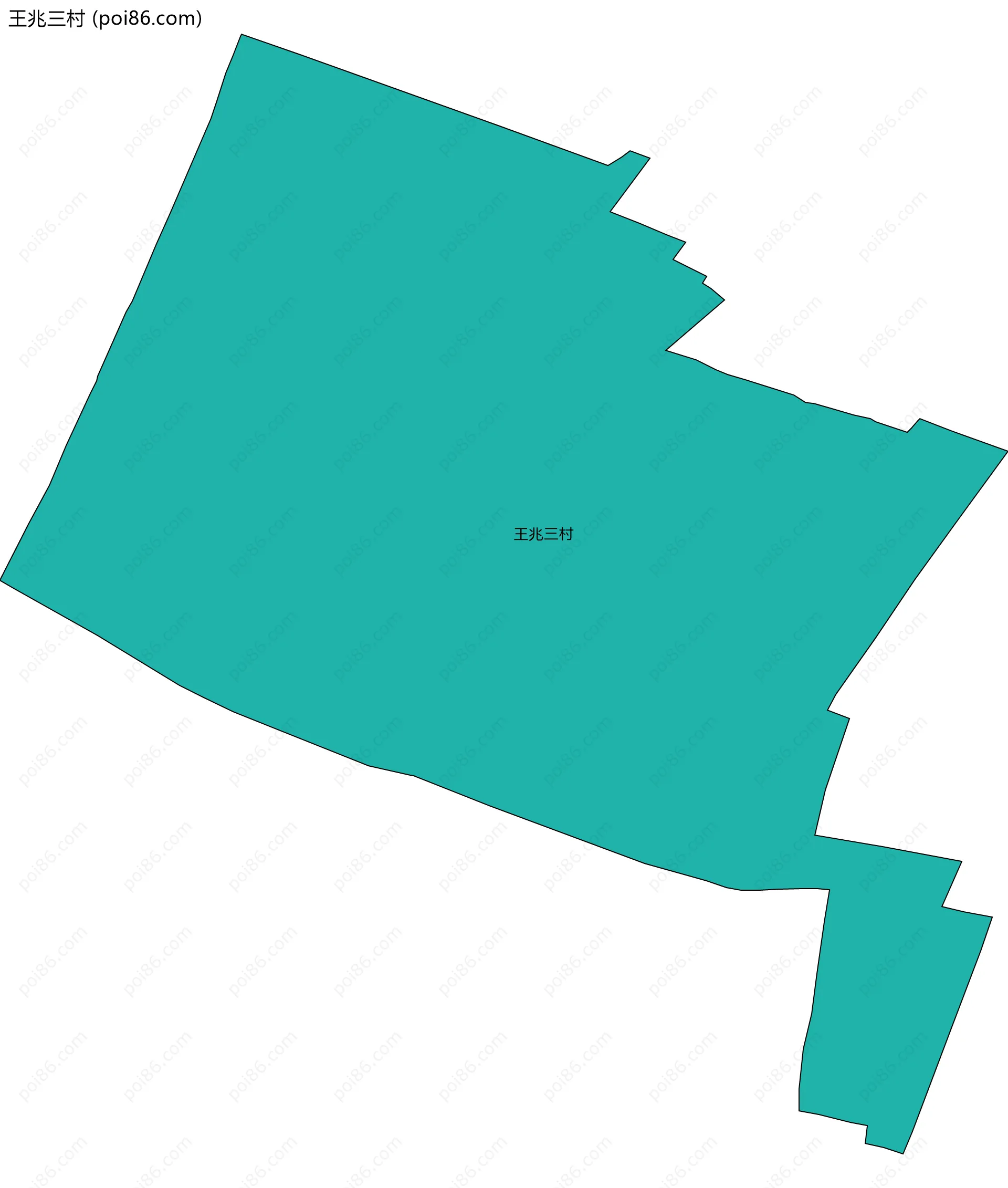 王兆三村边界地图