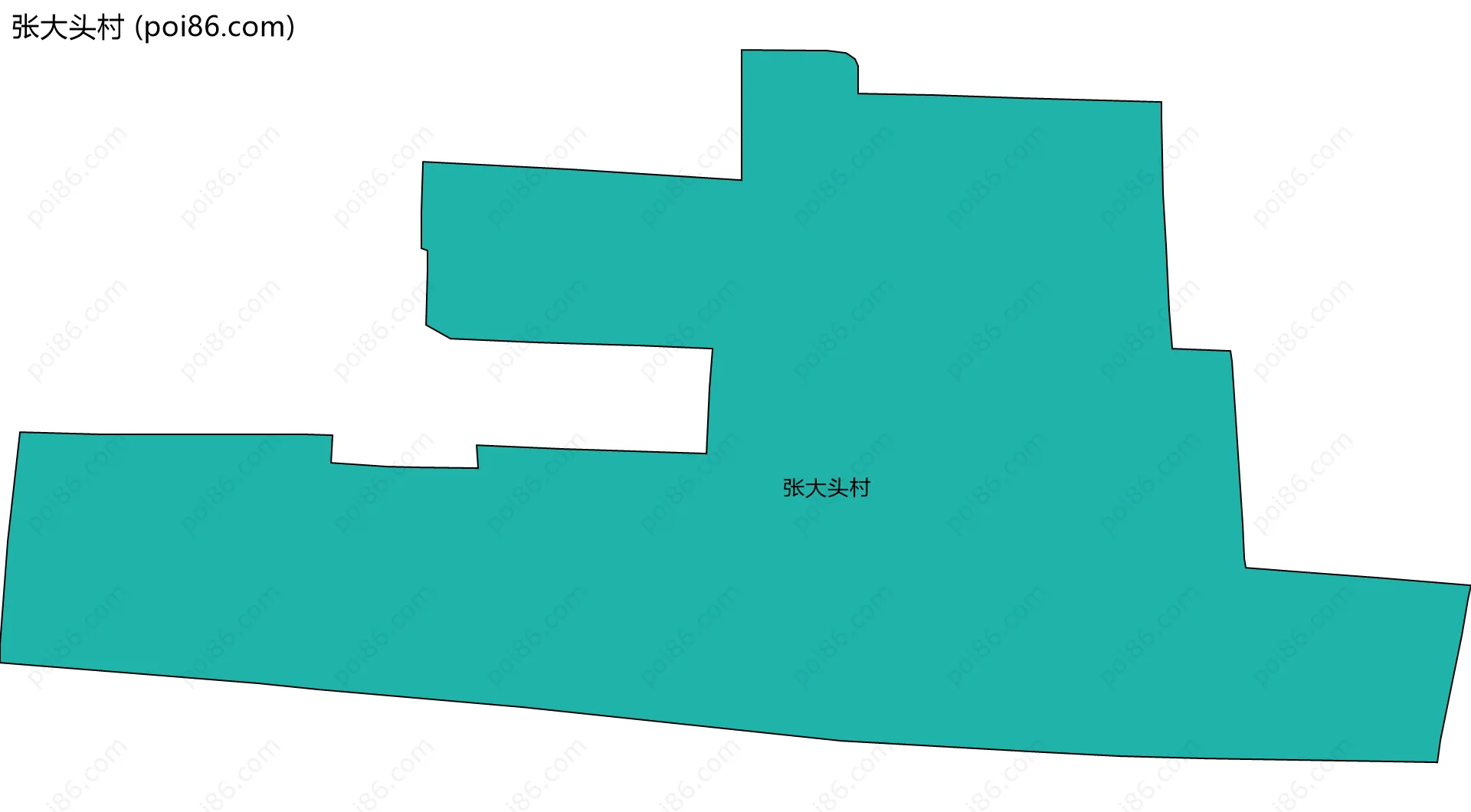 张大头村边界地图