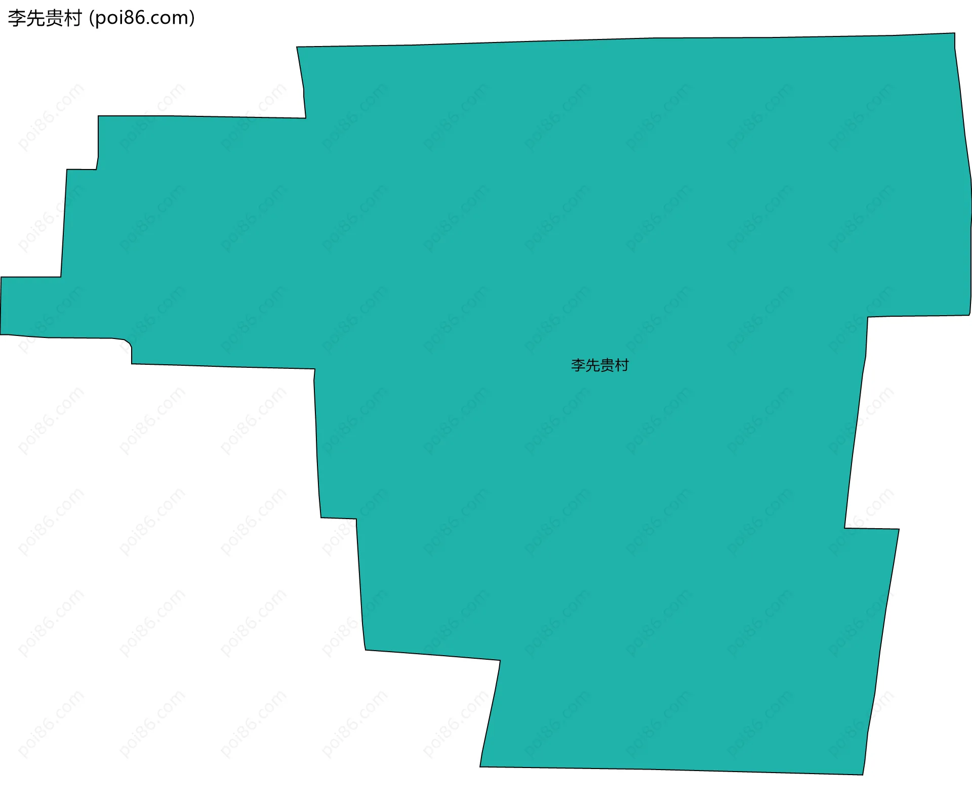 李先贵村边界地图