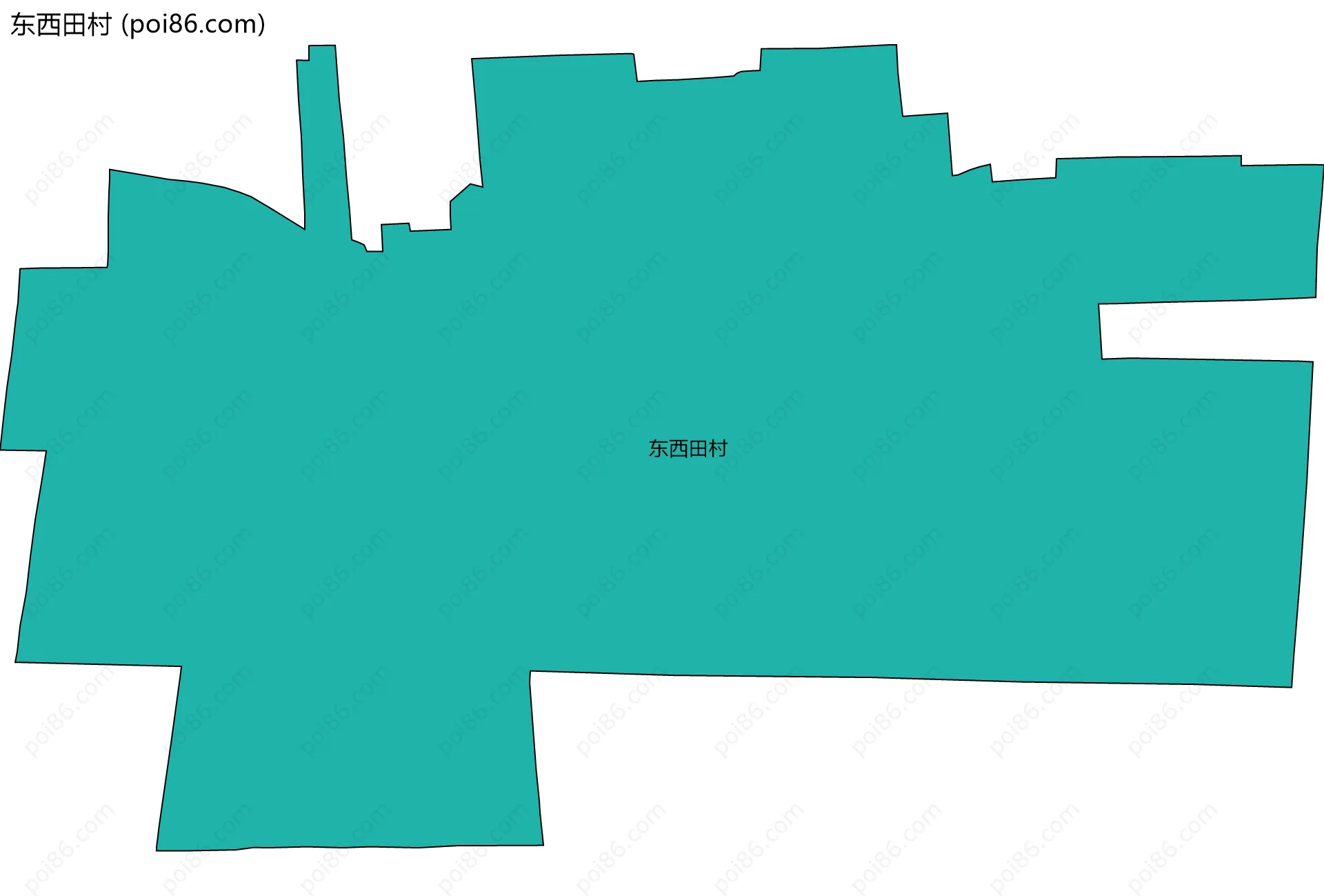 东西田村边界地图
