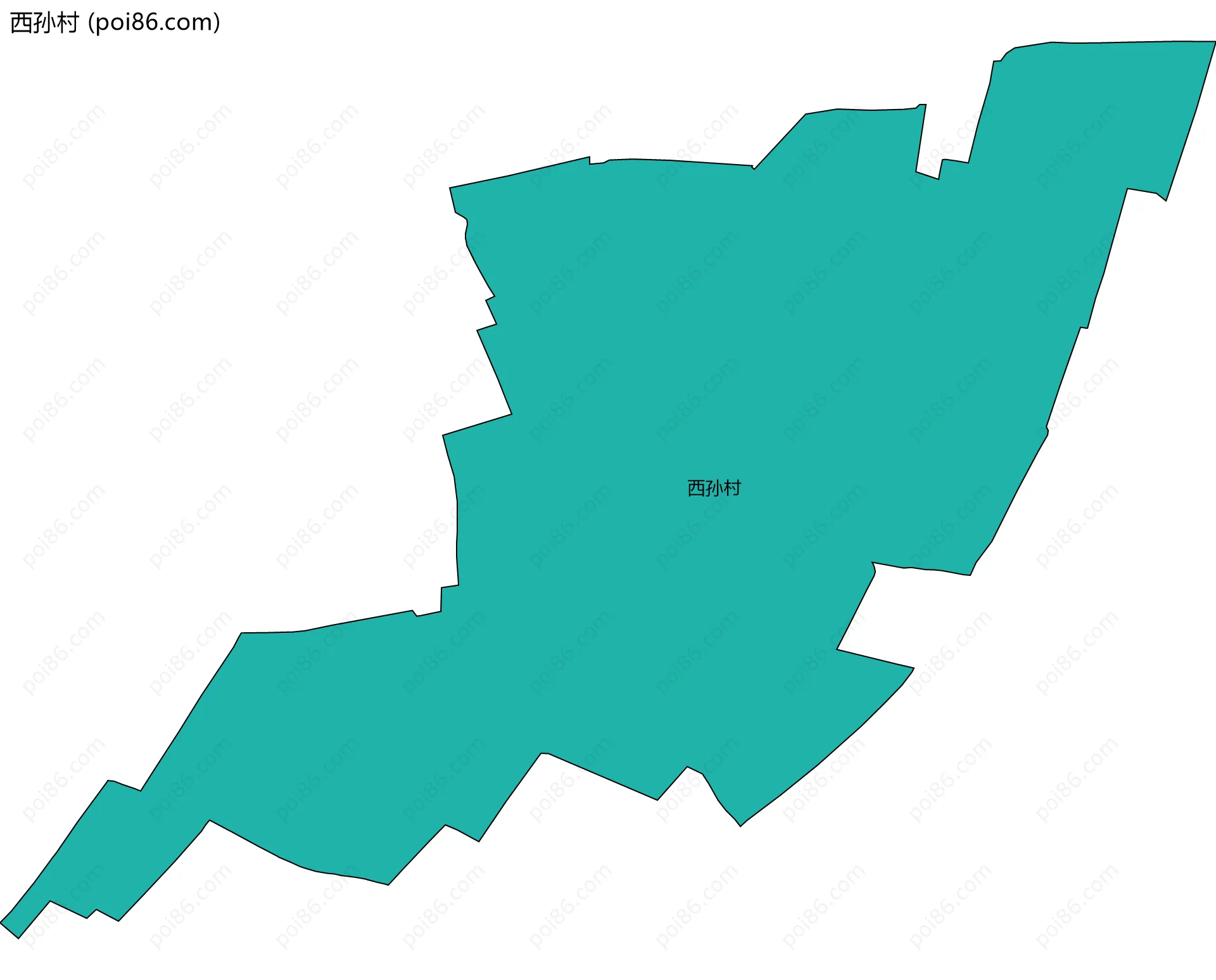 西孙村边界地图