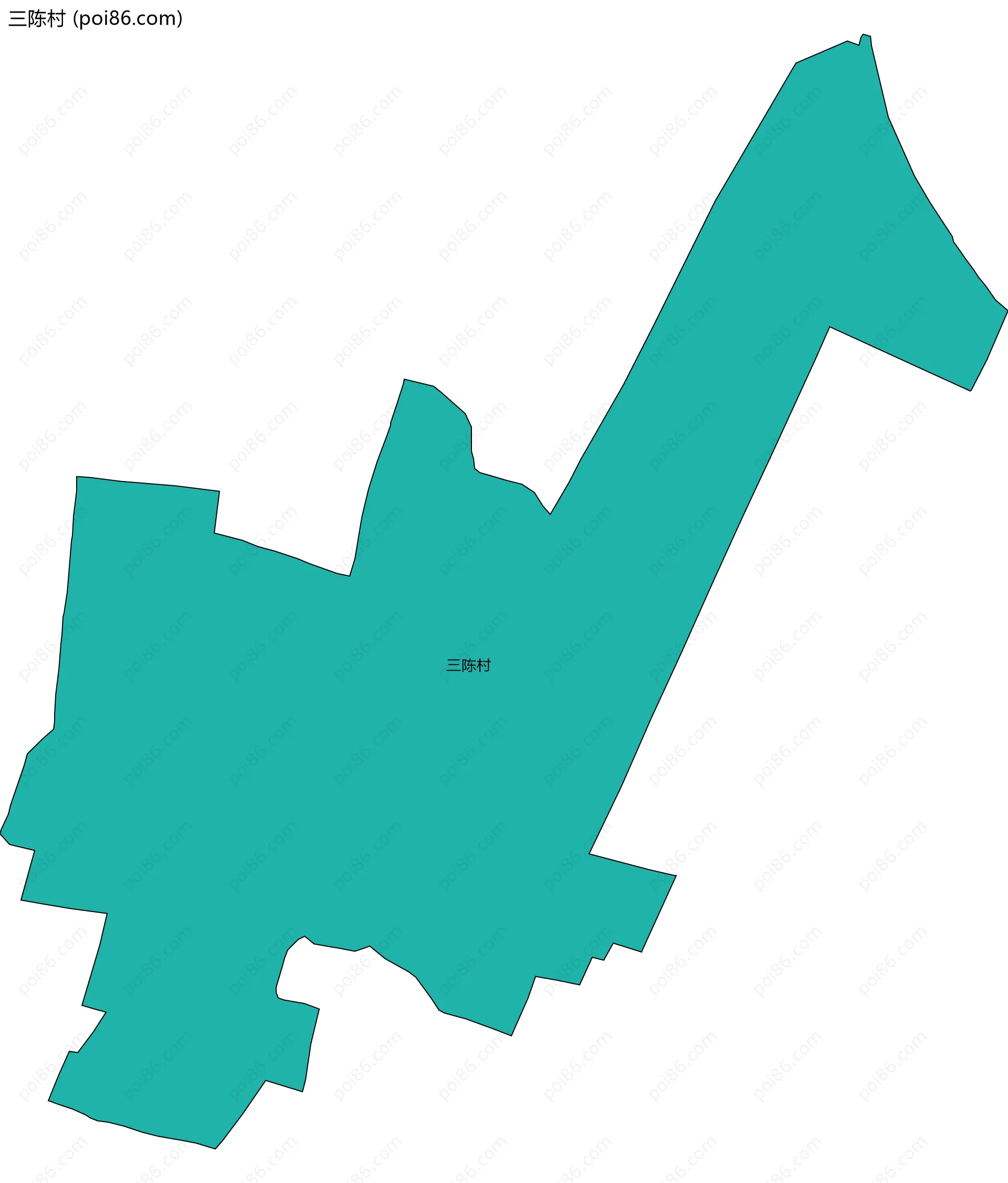 三陈村边界地图