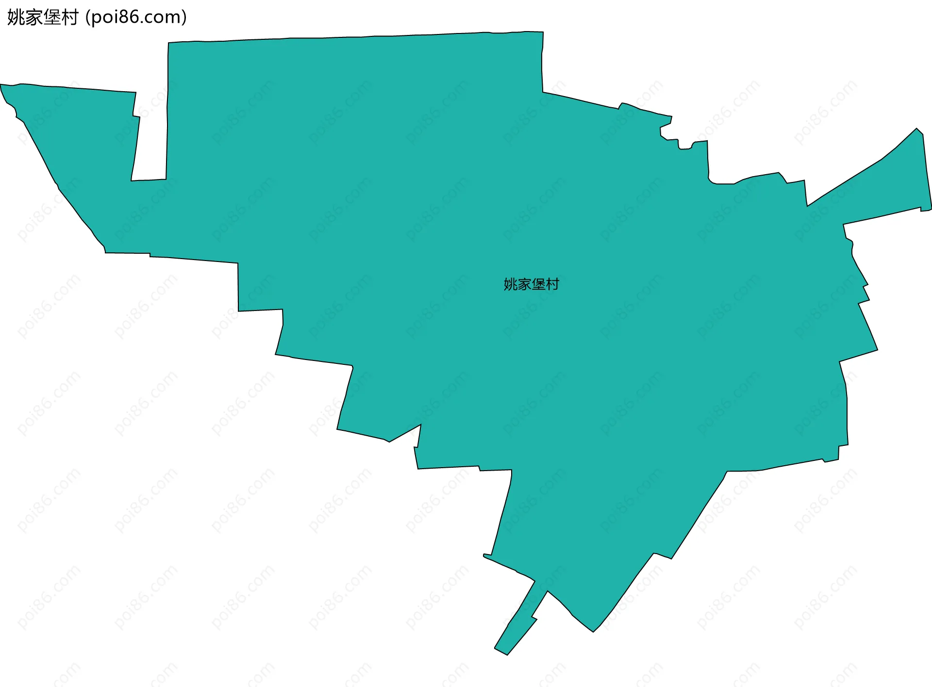 姚家堡村边界地图
