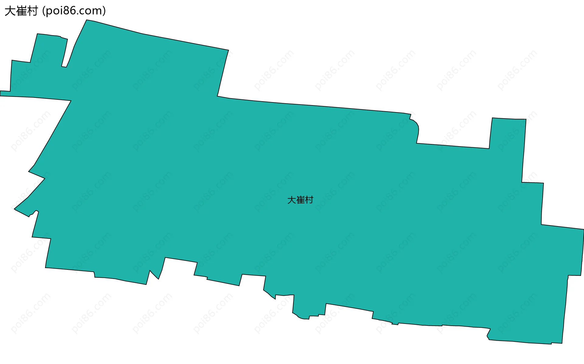 大崔村边界地图